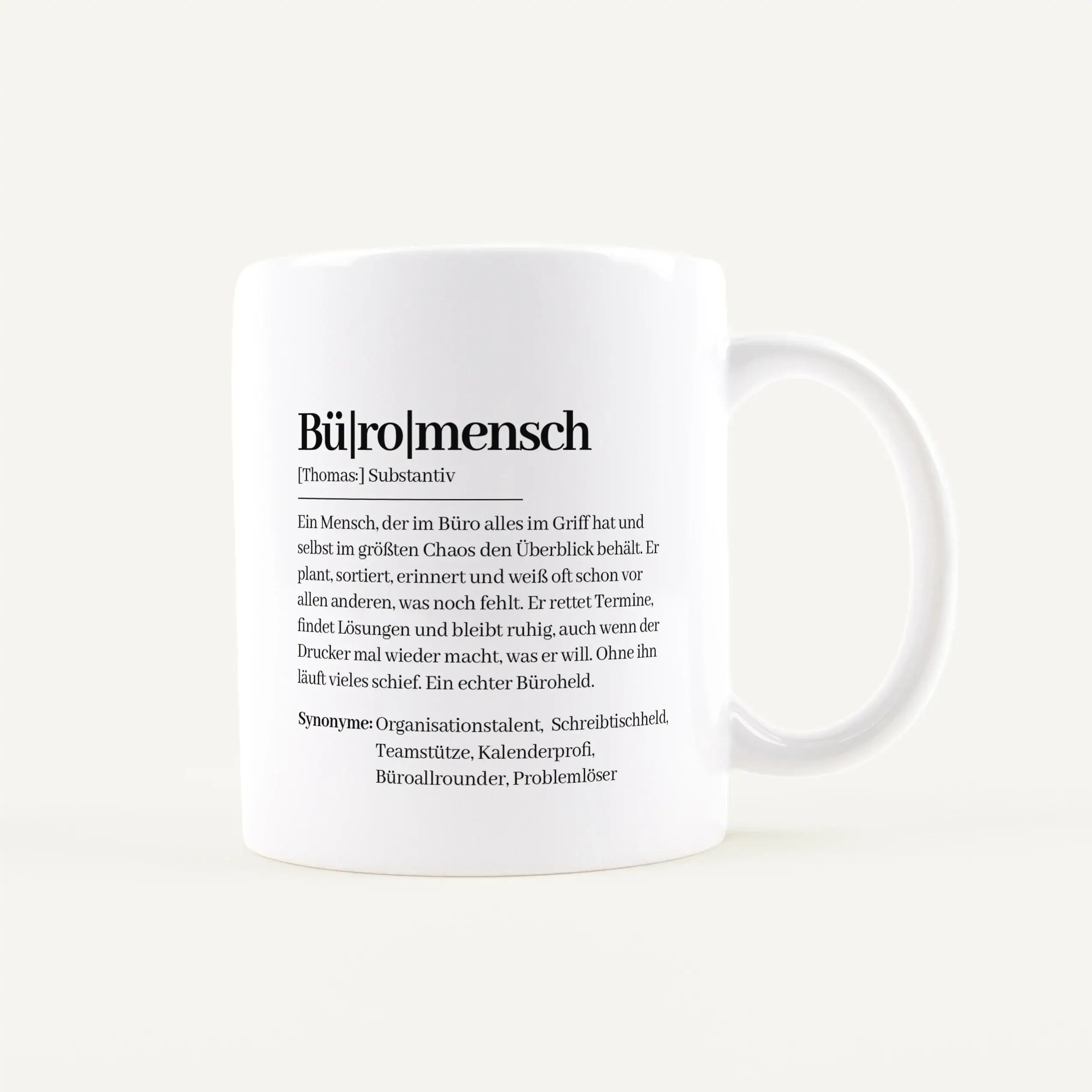 Tasse Definition Büromensch