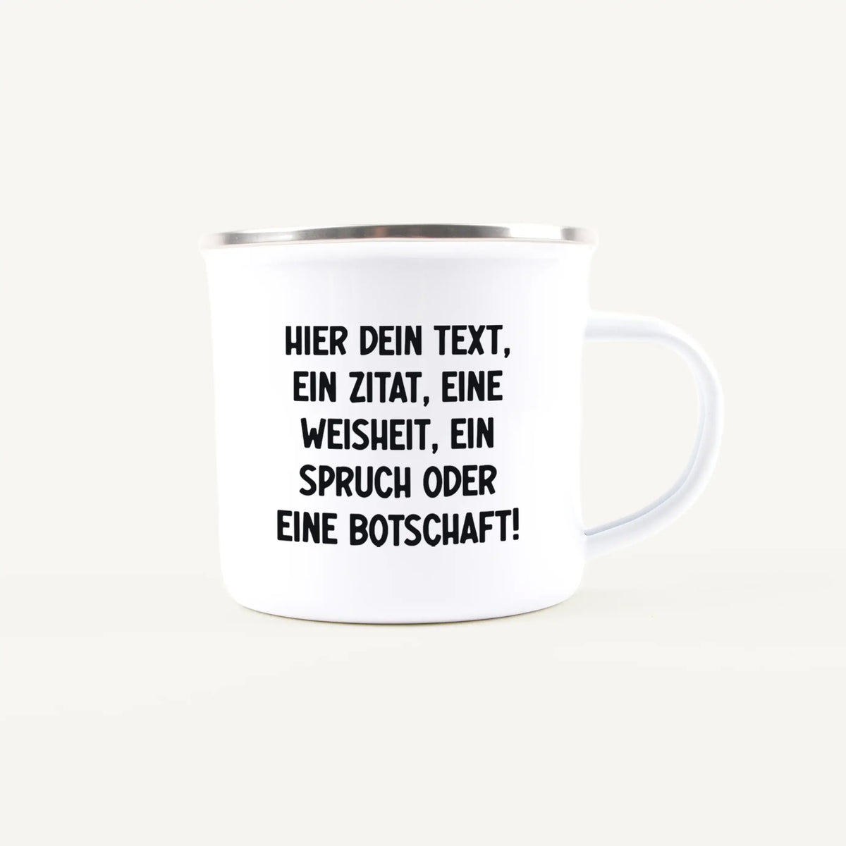 Emaille Tasse mit Text-Emaille Tasse-famprints-personalisierte-emaille-tasse