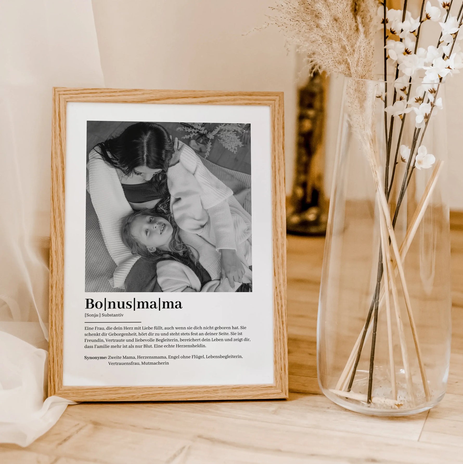 F-P-325-Bonusmama-Definition-Poster-Stiefmutter-Poster-personalisiert-mit-Namen-undFoto-Fotogeschenk-Geschenk-famprints-8-famprints