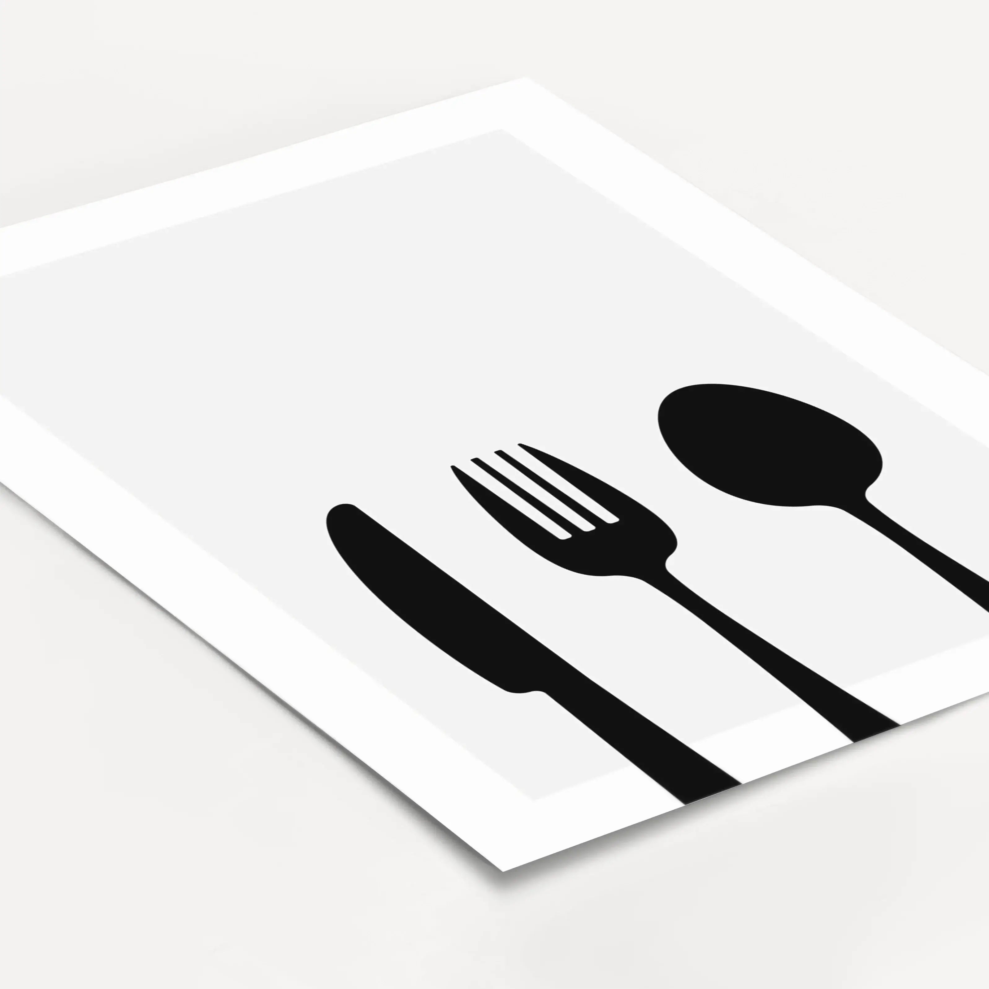 Küchenposter 'Besteck'-famprints-Poster-Ein Küchenposter ist eine einfache aber effektive Art, deine Küchenwand zu dekorieren. Das Küchenposter 'Besteck' ist eine hervorragende Möglichkeit, deinen Kochbereich stilvoller und auffälliger zu gestalten. Unser