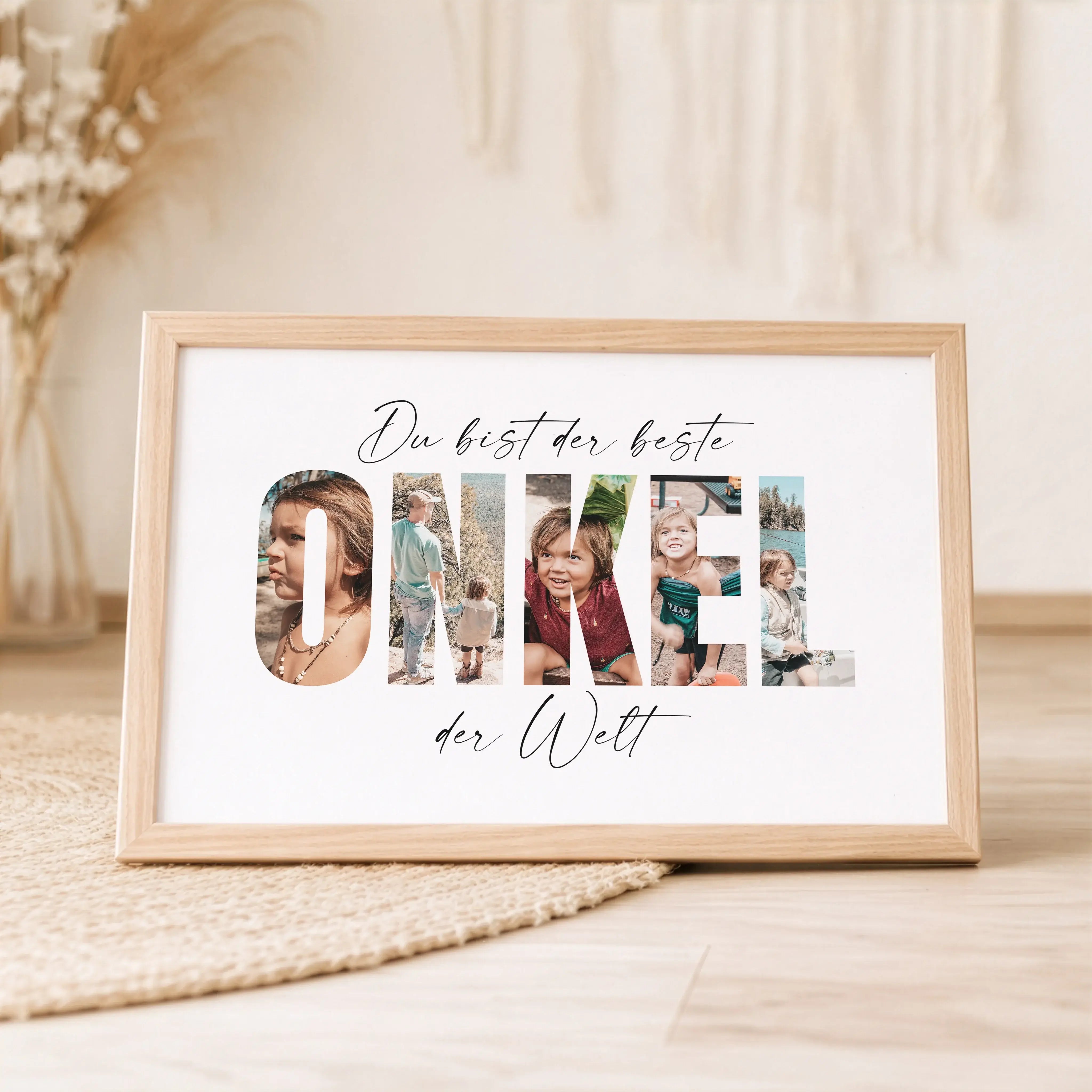 Bester Onkel Poster-Personalisiertes Poster-famprints-Das Bester Onkel Poster von famprints ist eine persönliche Geschenkidee für Menschen, die ihrem Onkel zeigen möchten, wie wichtig er ihnen ist. Der Name wird aus einzelnen Buchstaben gestaltet, die jew