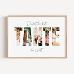 Beste Tante Poster-famprints-Personalisiertes Poster-Das "Beste Tante Poster" ist das ideale Geschenk für die beste Tante der Welt. Hinter die dicken Buchstaben können deine persönlichen Fotos platziert werden, um eine einzigartige Fotocollage zu gestalte