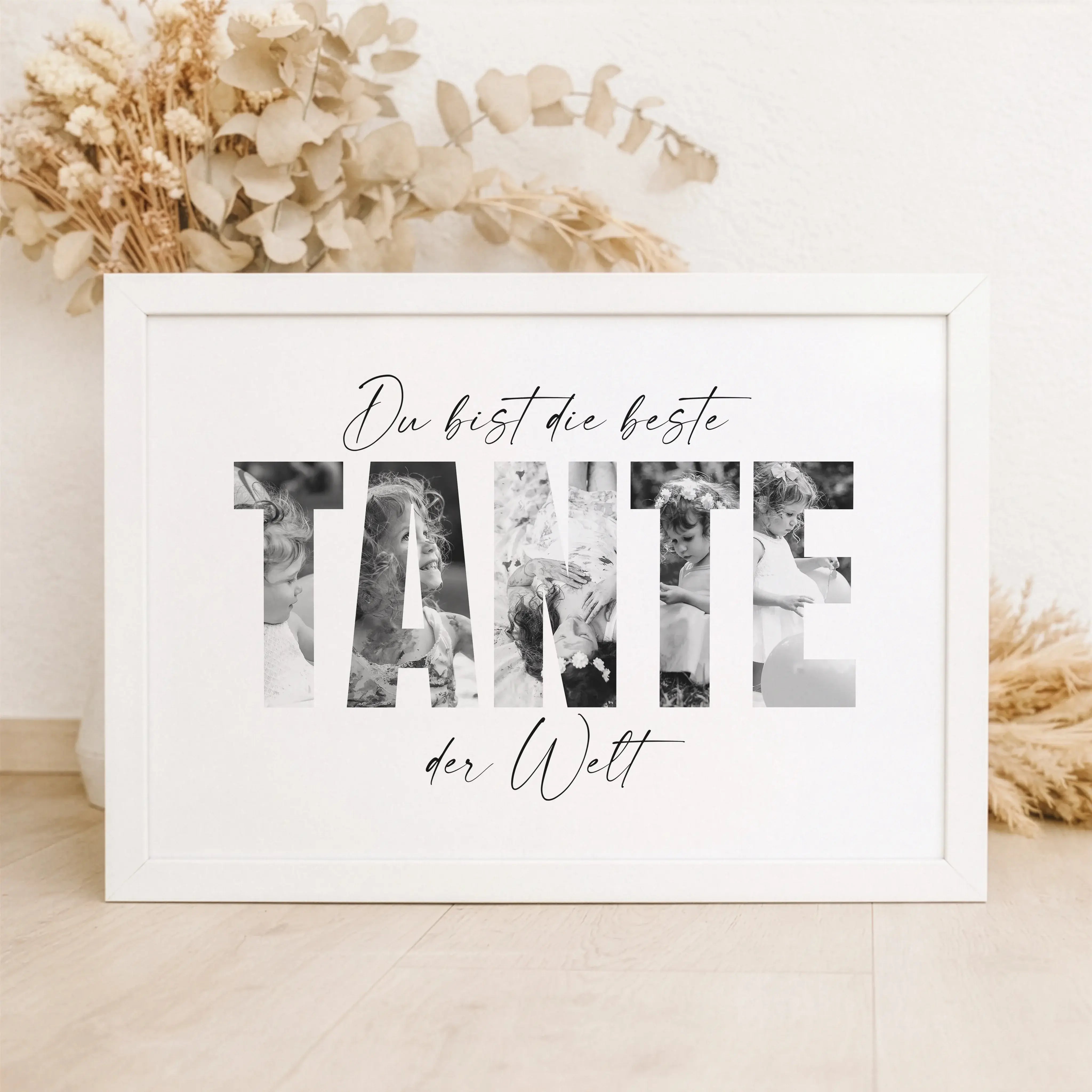 Beste Tante Poster-Personalisiertes Poster-famprints-Das Beste Tante Poster von famprints ist eine persönliche Geschenkidee für Menschen, die mehr sagen möchten als nur Danke. Das individuell gestaltbare Poster verbindet moderne Typografie mit deinen eige