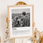 Papa Definition Poster mit Foto-famprints-Personalisiertes Poster-Auf dem Papa Definition Poster mit Foto findest du unsere Definition von einem liebevollen Vater. Das Poster kannst du mit dem Vornamen deines Vaters und einem persönlichen Foto personalisi