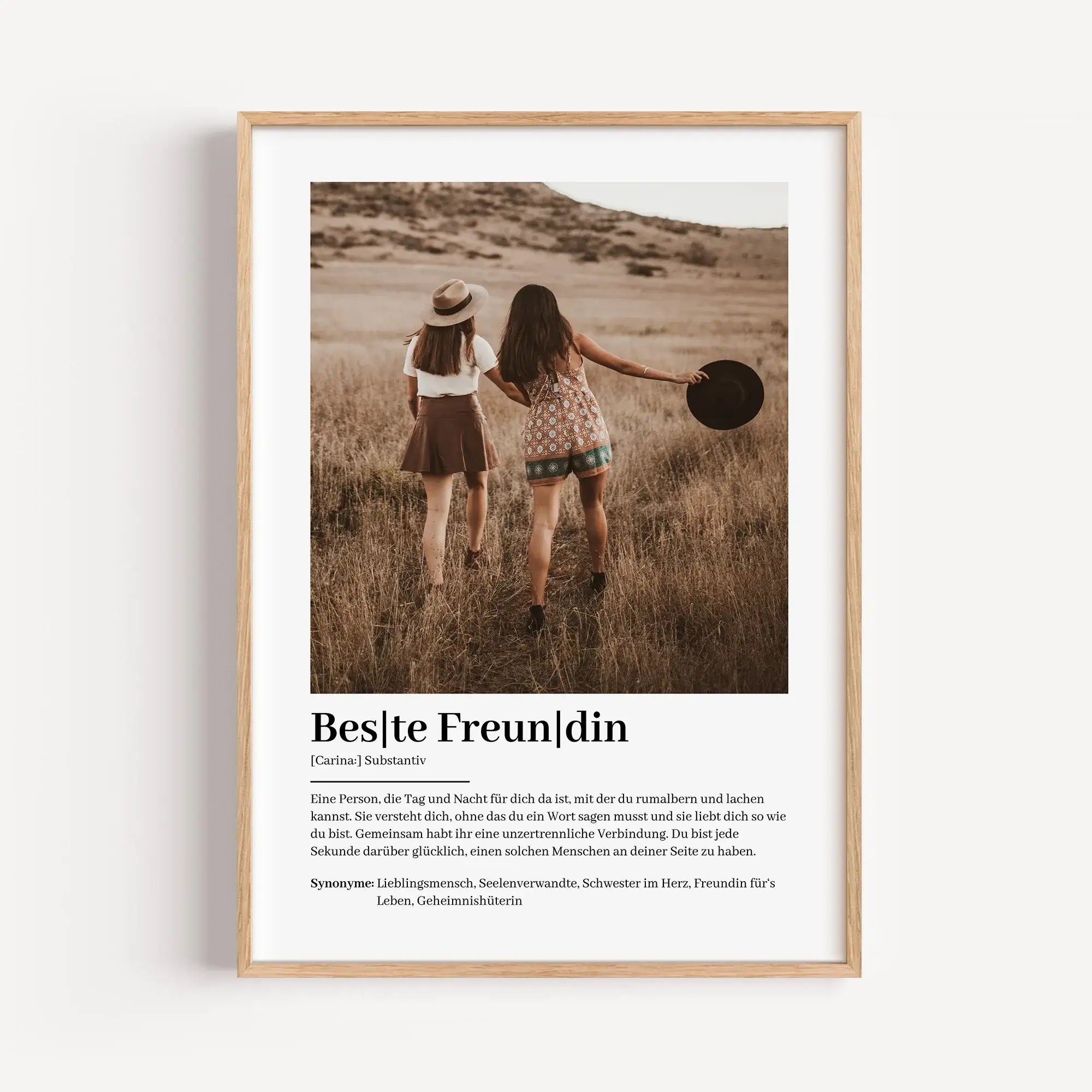 Beste Freundin Definition Foto Poster-famprints-Personalisiertes Poster-Unser "Beste Freundin Definition Foto Poster" ist das perfekte Geschenk für deine beste Freundin! Personalisierbar mit ihrem Namen und einem individuellen Text, zeigt dieses Poster in