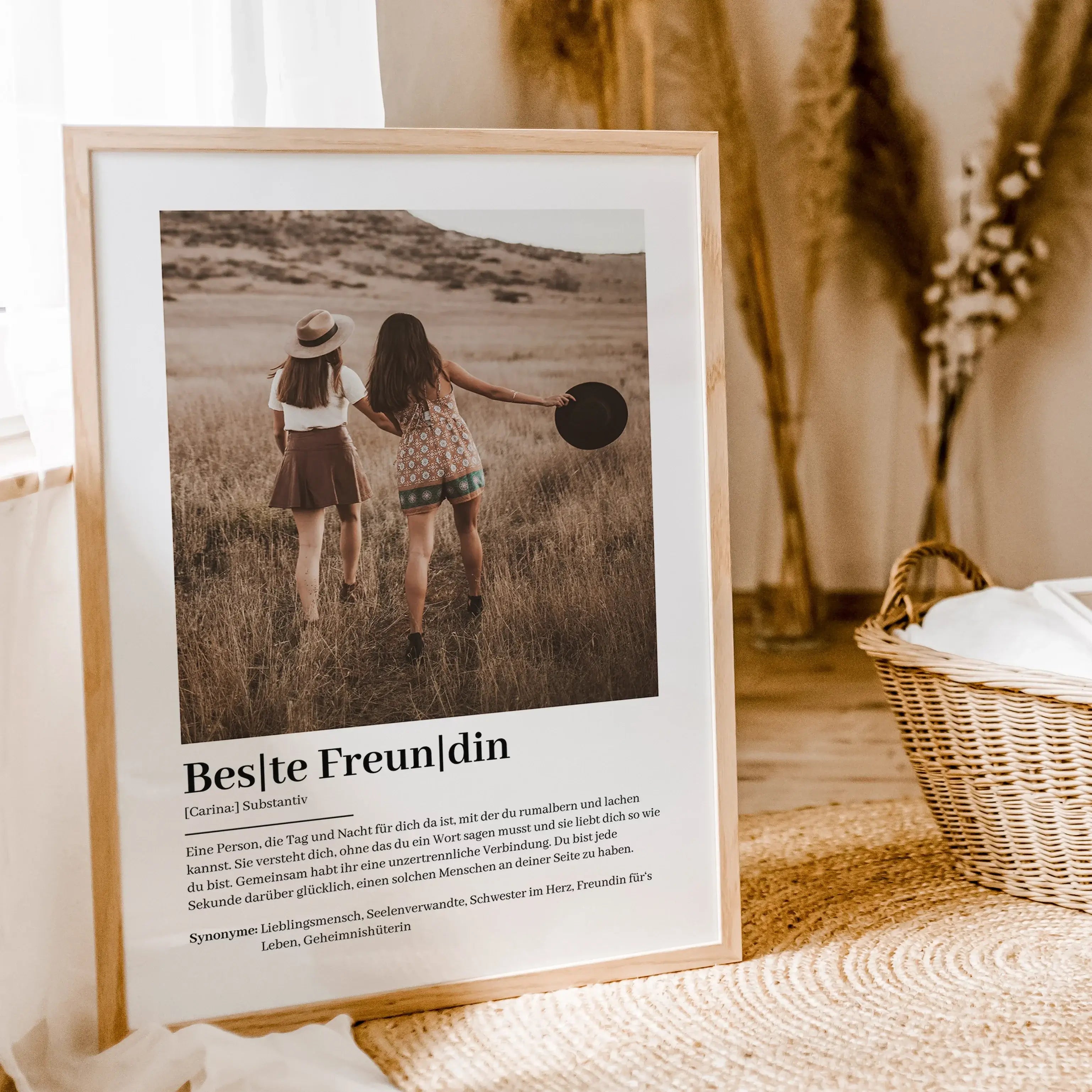 Beste Freundin Definition Foto Poster-famprints-Personalisiertes Poster-Unser "Beste Freundin Definition Foto Poster" ist das perfekte Geschenk für deine beste Freundin! Personalisierbar mit ihrem Namen und einem individuellen Text, zeigt dieses Poster in