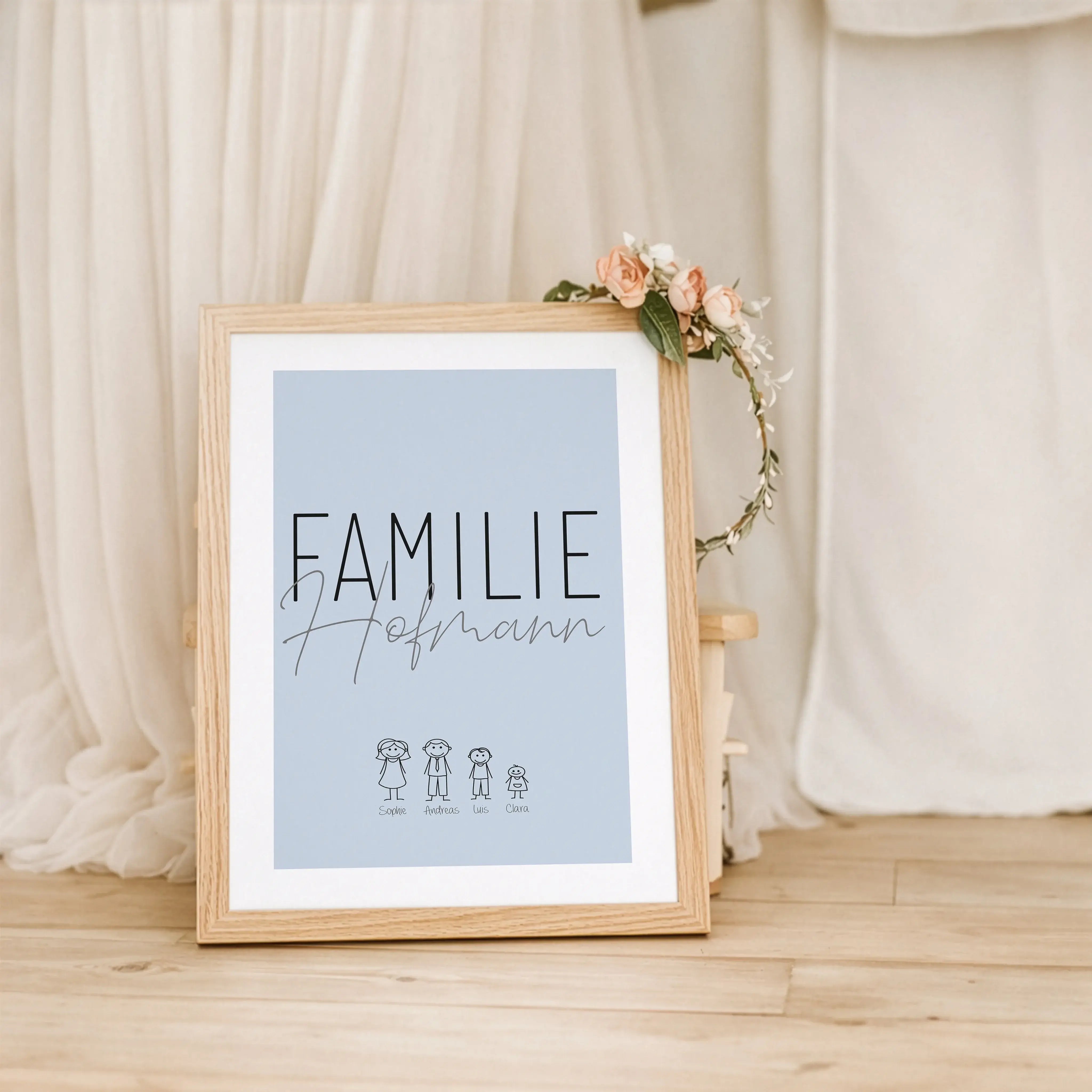 Familienposter Doodle-Personalisiertes Poster-famprints-Das Familienposter Doodle von famprints ist eine liebevolle Art, deine Familie sichtbar zu machen und dein Zuhause persönlich zu gestalten. Im charmanten Doodle Stil werden alle Familienmitglieder al