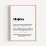 Mama Definition Poster-famprints-Personalisiertes Poster-Auf dem Mama Definition Poster findest du unsere Definition von einer Mutter. Natürlich beschreibt diese Definition nicht vollumfänglich die Liebe zu deiner Mutter, aber das Definition Poster zeigt