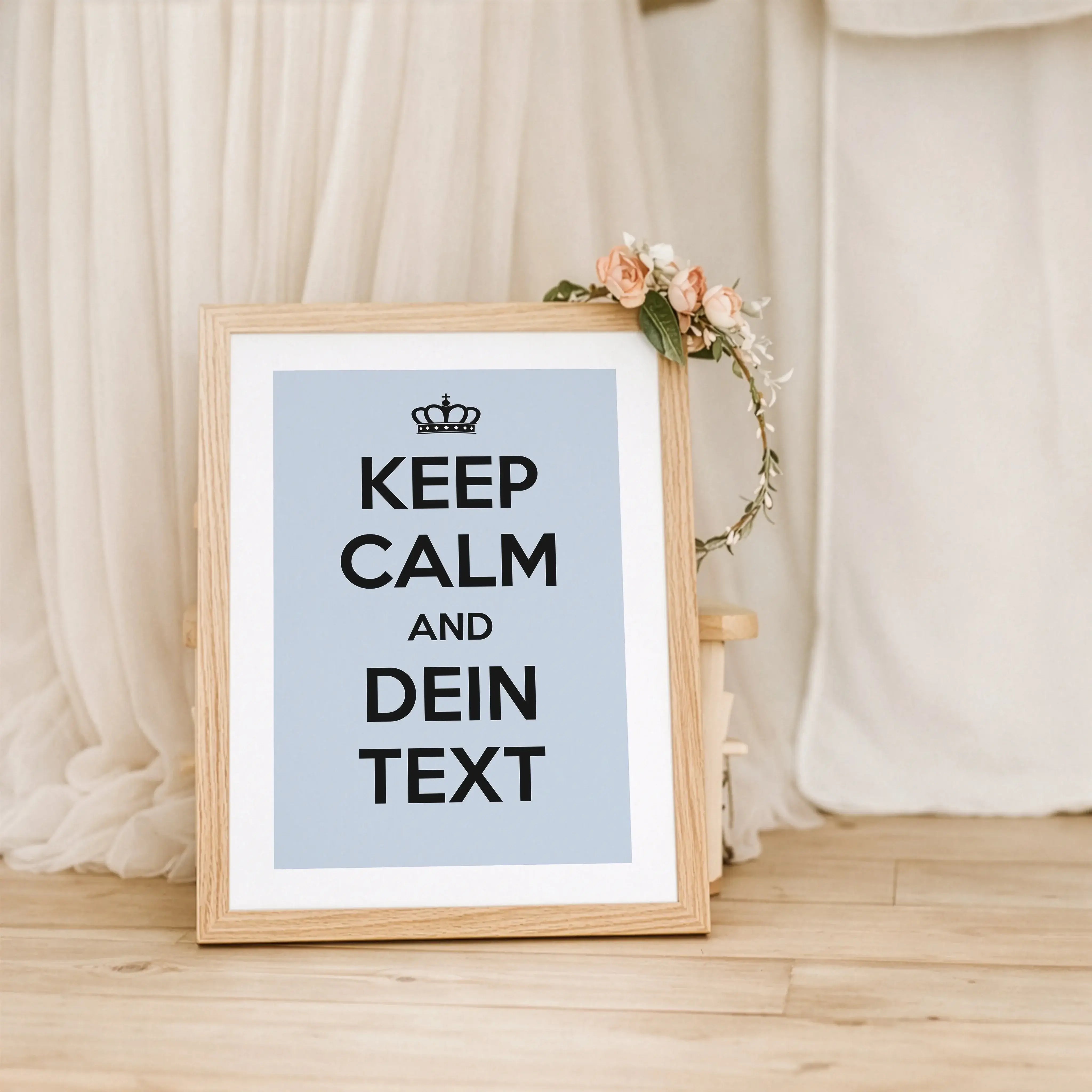 Poster Keep calm and 'dein Text'-Personalisiertes Poster-famprints-Mit dem Poster Keep calm and dein Text gestaltest du ein individuelles Statement für dein Zuhause oder als persönliches Geschenk mit Bedeutung. Der bekannte Keep-calm-Stil wird bei famprin