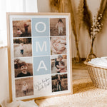 Fotocollage Oma Poster-famprints-Personalisiertes Poster-Gibt es eine bessere Art, deiner Oma zu zeigen, wie sehr du sie liebst, als mit einer personalisierten Fotocollage Oma von famprints? Lade einfach deine Lieblingsfotos hoch und füge deinen persönlic