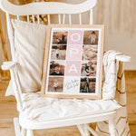 Fotocollage Opa Poster-famprints-Personalisiertes Poster-Auf der Fotocollage Opa findest du mittig, vertikal das Wort Opa, jeweils ein Buchstabe in einem farblichen Quadrat und darunter den personalisierbaren Schriftzug 'Wir haben dich lieb!'. Gesamt kann