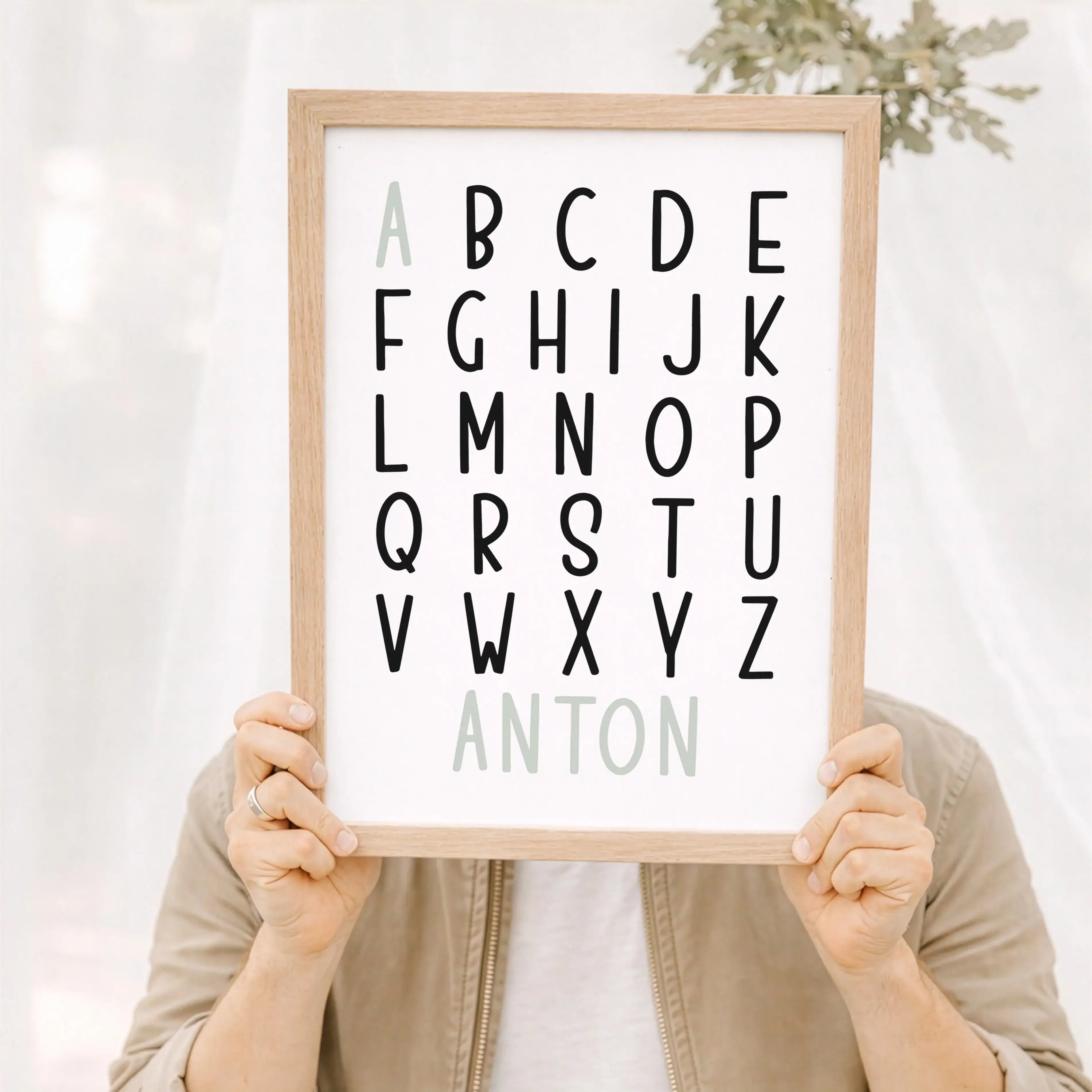 ABC Poster mit Namen-Personalisiertes Poster-famprints-Ein ABC Poster mit Namen ist mehr als nur Wanddeko – es begleitet dein Kind spielerisch beim Entdecken der Buchstaben und macht das Kinderzimmer persönlich. Durch die individuelle Gestaltung mit dem W