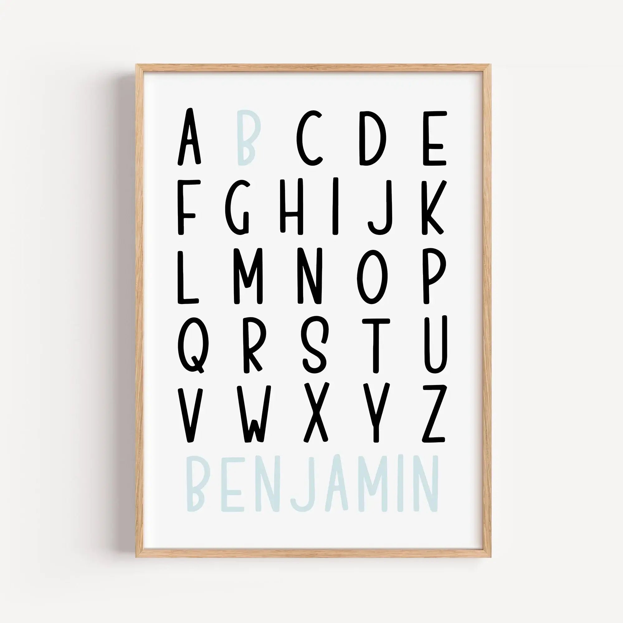 ABC Poster mit Namen-Personalisiertes Poster-famprints-Ein ABC Poster mit Namen ist mehr als nur Wanddeko – es begleitet dein Kind spielerisch beim Entdecken der Buchstaben und macht das Kinderzimmer persönlich. Durch die individuelle Gestaltung mit dem W