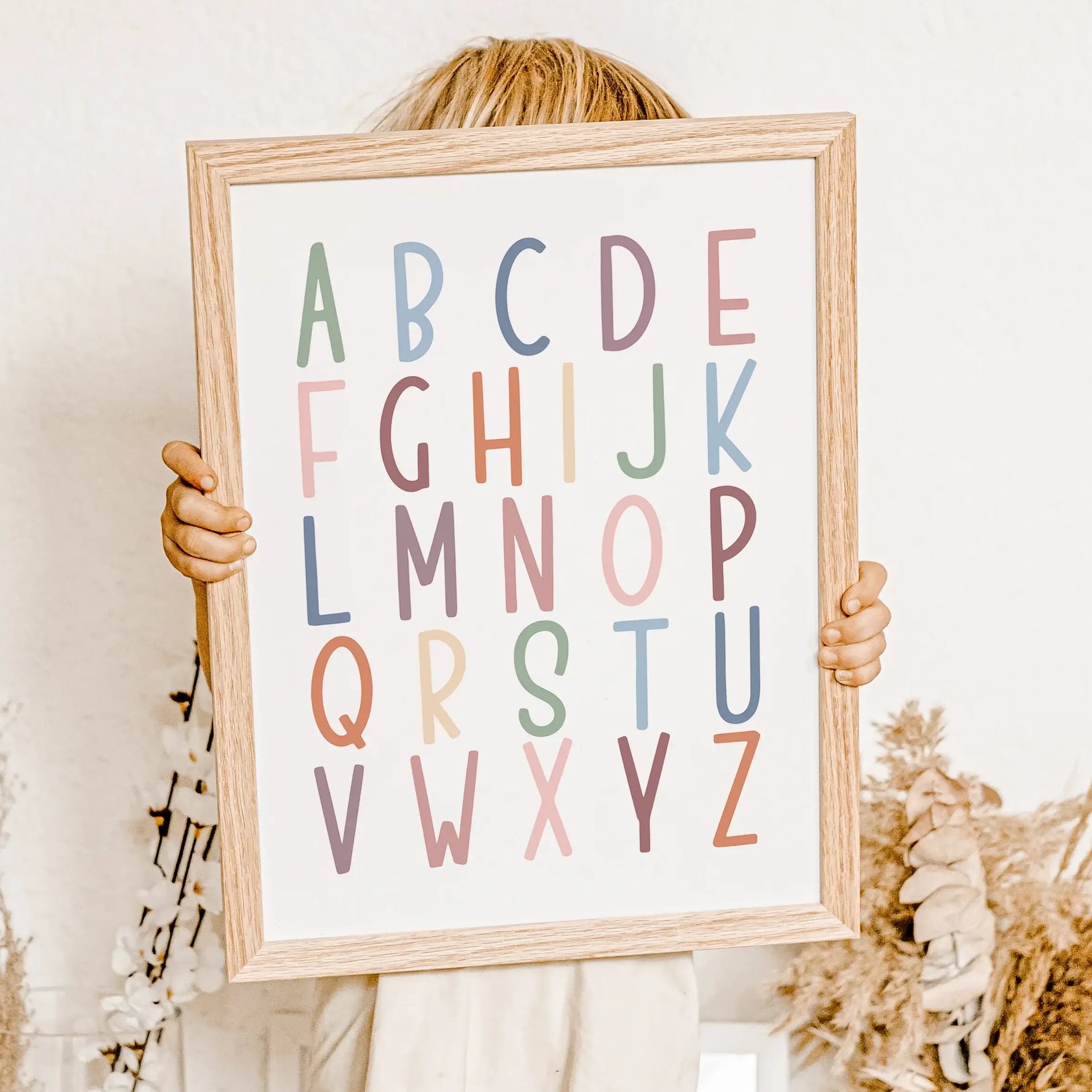 Alphabet Poster-famprints-Poster-Wir stellen dir das Alphabet Poster als Lernposter vor - eine lernreiche Wanddekoration für jedes Kinderzimmer! Dieses Poster ist das perfekte Lernmittel, um kleinen Kindern das Alphabet beizubringen. Dieses Poster fördert