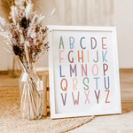 Alphabet Poster-famprints-Poster-Wir stellen dir das Alphabet Poster als Lernposter vor - eine lernreiche Wanddekoration für jedes Kinderzimmer! Dieses Poster ist das perfekte Lernmittel, um kleinen Kindern das Alphabet beizubringen. Dieses Poster fördert