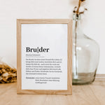 Bruder Definition Poster-Personalisiertes Poster-famprints-Suchst du nach einem besonderen Geschenk für deinen Bruder? Unser Bruder Definition Poster ist die perfekte Wahl, um ihm auf liebevolle Weise zu zeigen, wie einzigartig er für dich ist. Dieses Pos