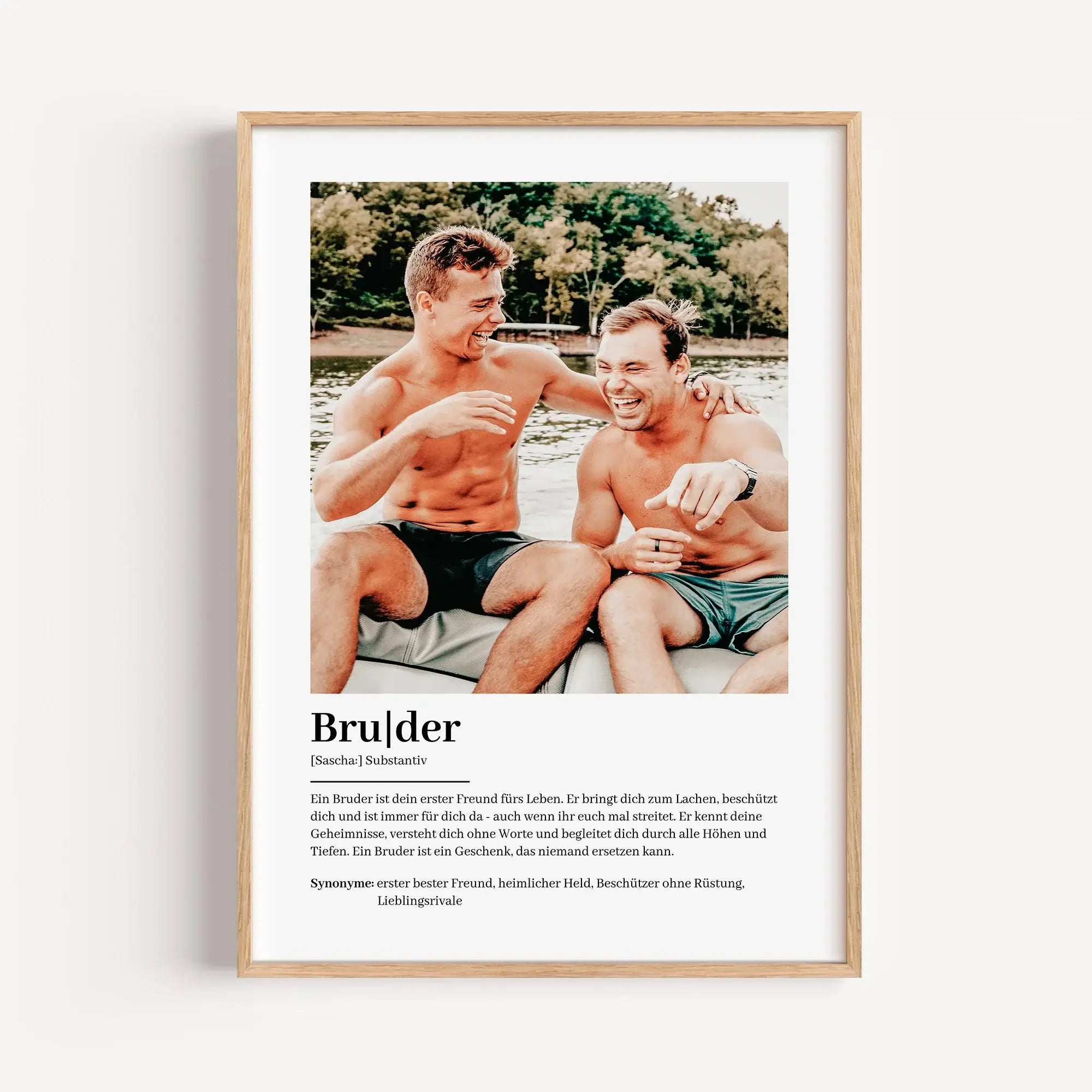 Bruder Definition Poster mit Foto-Personalisiertes Poster-famprints-Suchst du ein einzigartiges Geschenk für deinen Bruder? Unser Bruder Definition Poster mit Foto ist genau das Richtige! Dieses liebevoll gestaltete Poster zeigt auf besondere Weise, wie d