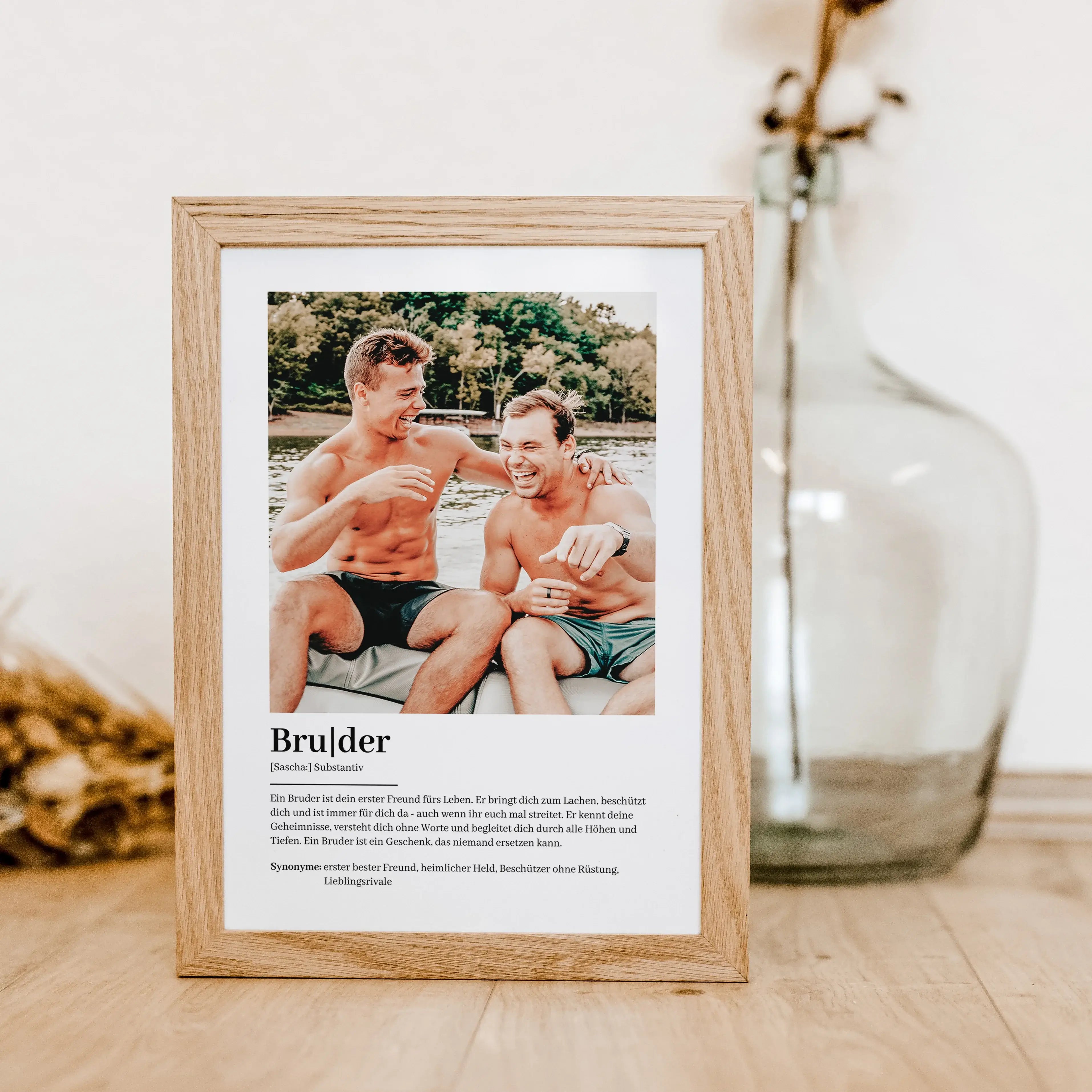 Bruder Definition Poster mit Foto-Personalisiertes Poster-famprints-Suchst du ein einzigartiges Geschenk für deinen Bruder? Unser Bruder Definition Poster mit Foto ist genau das Richtige! Dieses liebevoll gestaltete Poster zeigt auf besondere Weise, wie d
