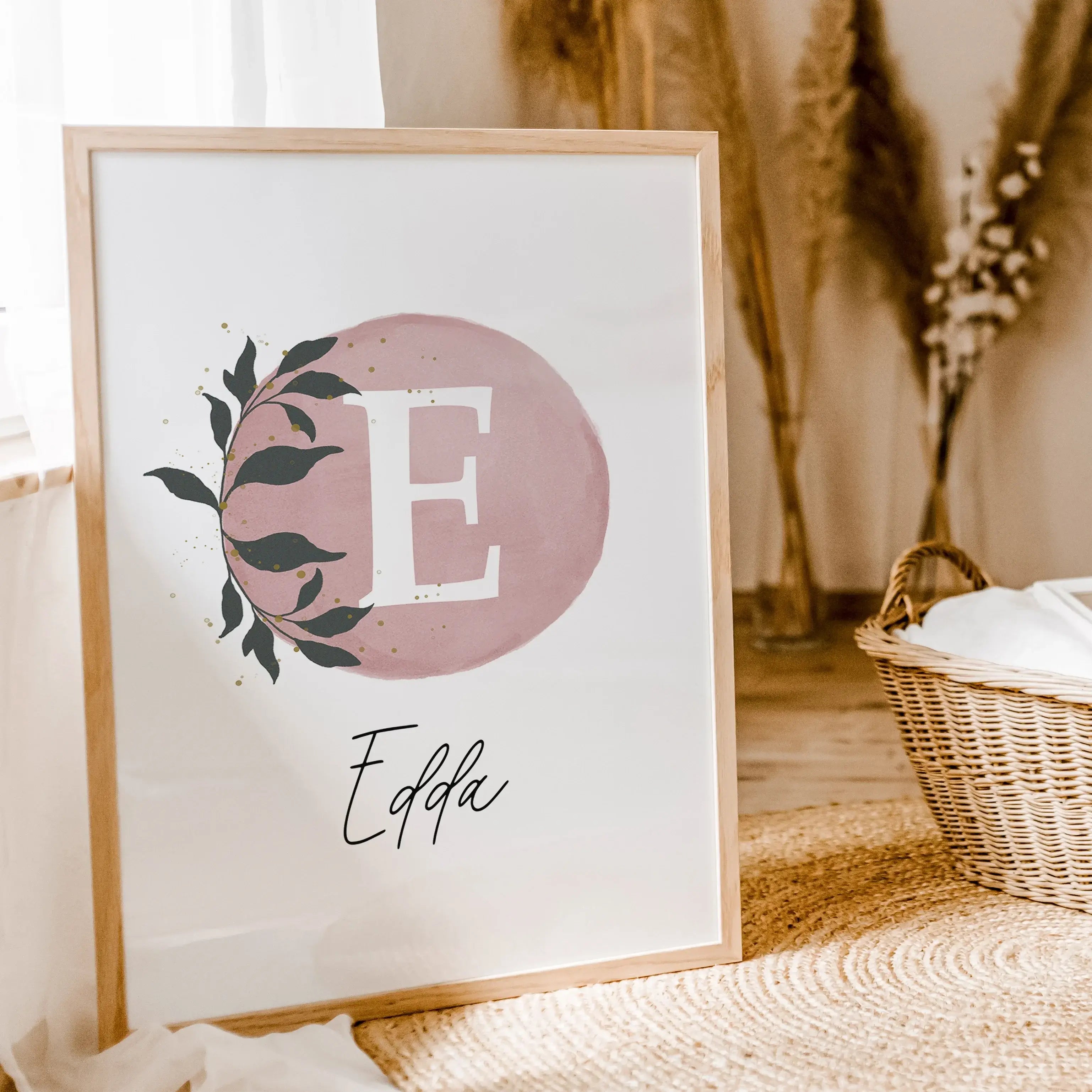 Buchstaben Poster Wasserfarbe-famprints-Personalisiertes Poster-Mache dein Kinderzimmer zu einer Kunstgalerie mit unserem wunderschönen Buchstaben Poster Wasserfarbe! Personalisiere es mit dem Anfangsbuchstaben und dem Namen deines Kindes für eine individ