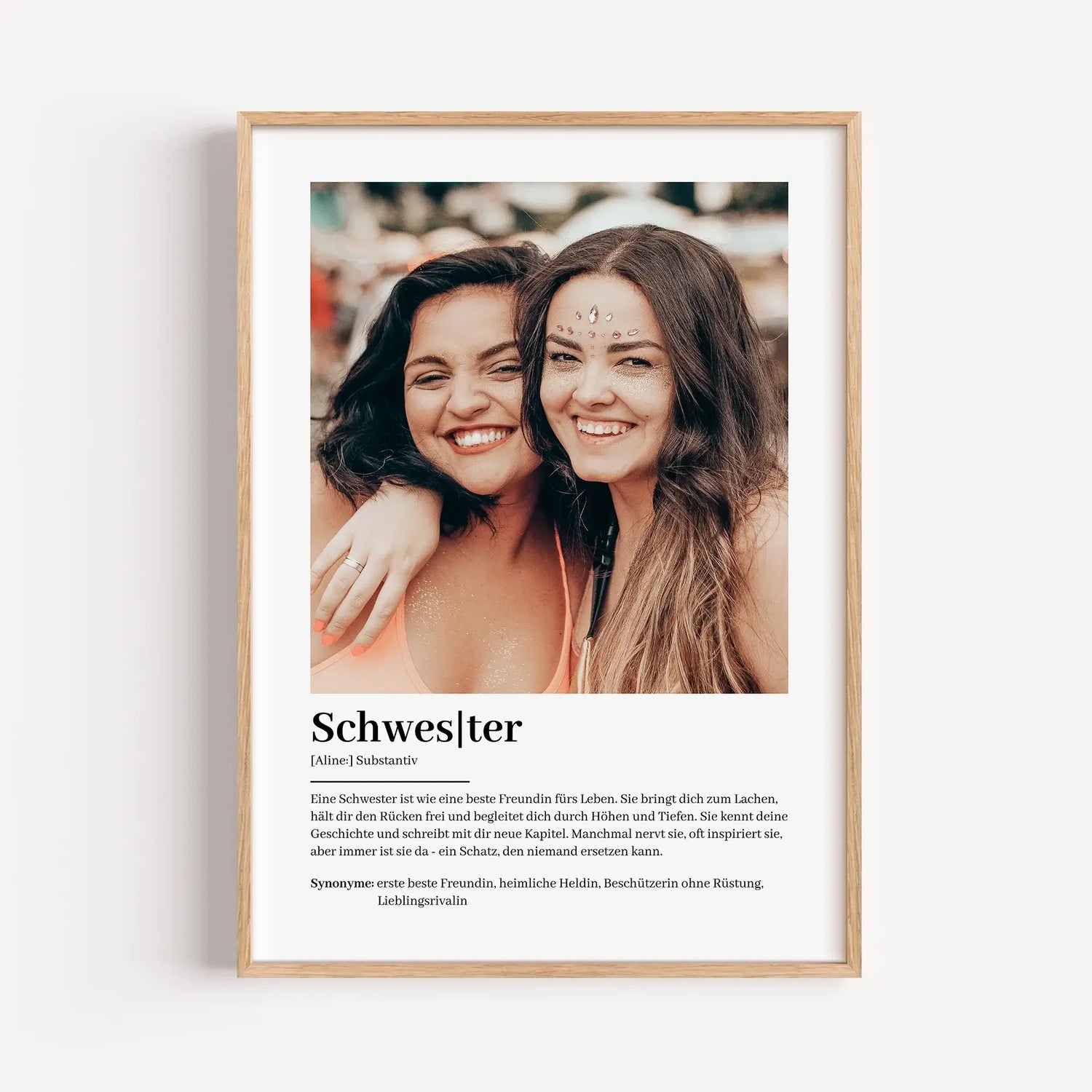 Schwester Definition Poster mit Foto-Personalisiertes Poster-famprints