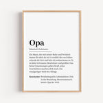 Opa Definition Poster-Personalisiertes Poster-famprints
