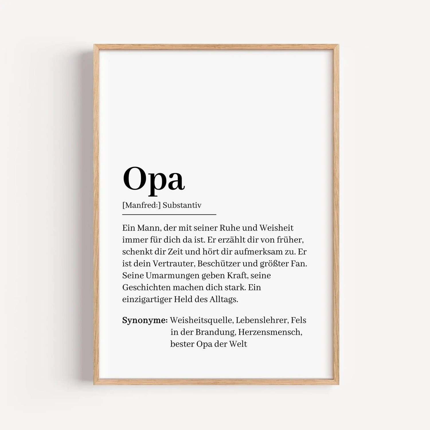 Opa Definition Poster-Personalisiertes Poster-famprints