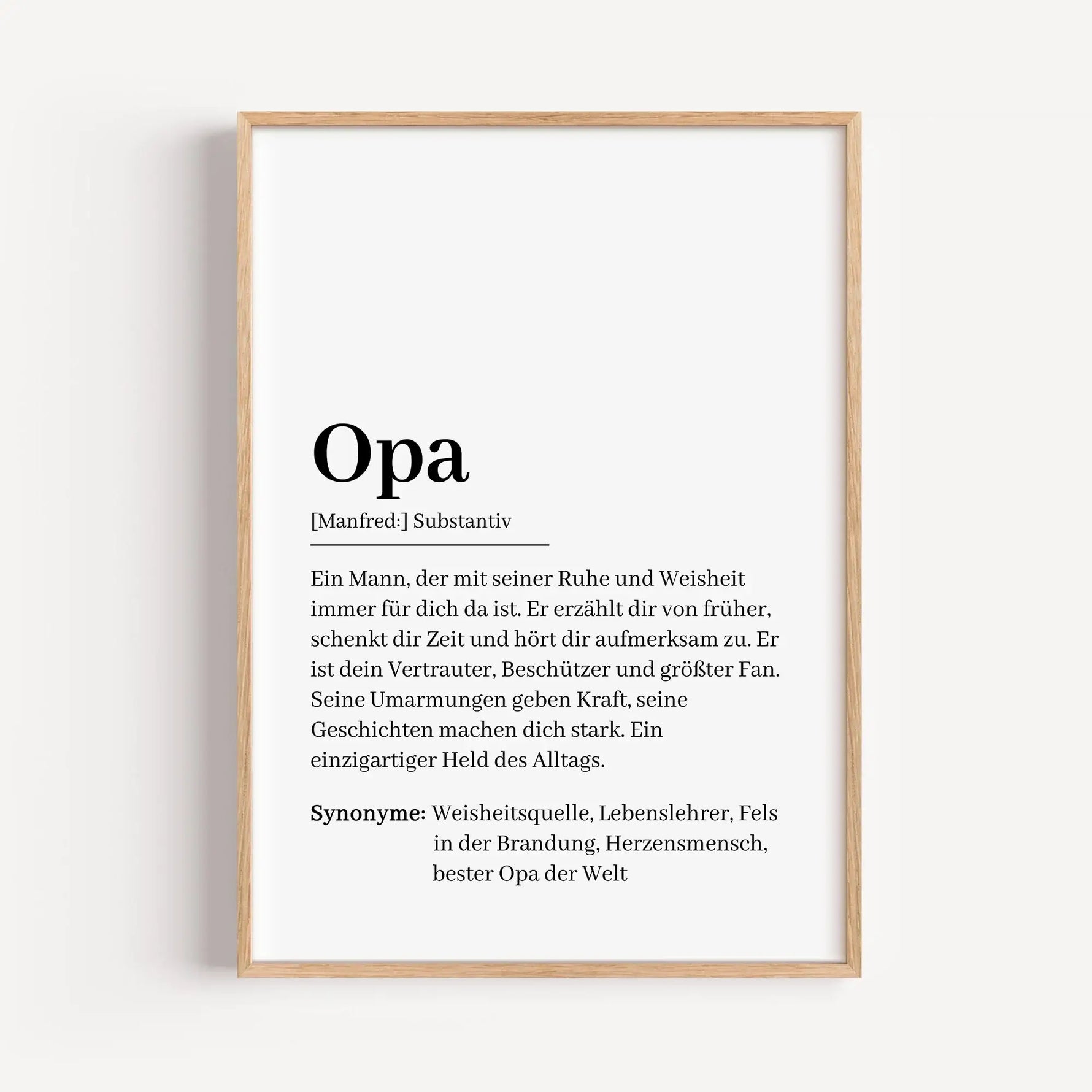 Opa Definition Poster-Personalisiertes Poster-famprints