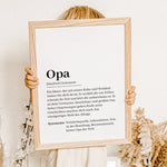 Opa Definition Poster-Personalisiertes Poster-famprints