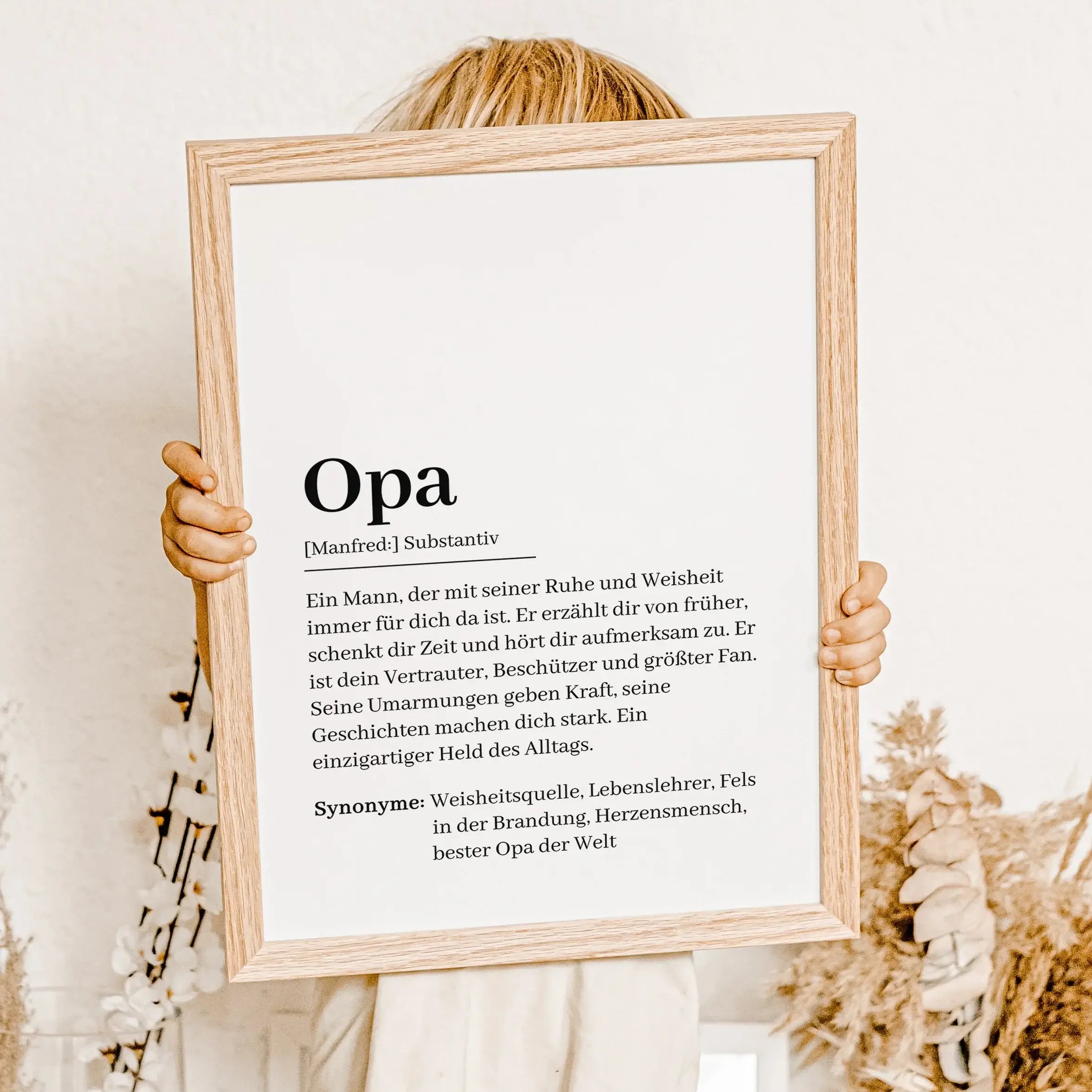 Opa Definition Poster-Personalisiertes Poster-famprints-Suchst du nach einem besonderen Geschenk für deinen Opa? Unser Opa Definition Poster ist die perfekte Wahl! Dieses liebevoll gestaltete Poster zeigt auf einzigartige Weise, wie wundervoll ein Opa ist