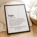 Opa Definition Poster-Personalisiertes Poster-famprints