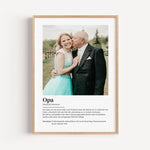 Opa Definition Poster mit Foto-Personalisiertes Poster-famprints
