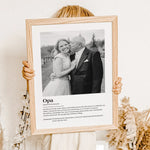 Opa Definition Poster mit Foto-Personalisiertes Poster-famprints