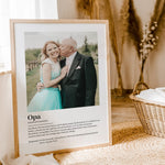Opa Definition Poster mit Foto-Personalisiertes Poster-famprints