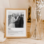 Opa Definition Poster mit Foto-Personalisiertes Poster-famprints