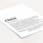Oma Definition Poster-Personalisiertes Poster-famprints-Suchst du ein besonderes Geschenk, das deine Oma von Herzen berührt? Unser Oma Definition Poster ist genau das Richtige! Dieses liebevoll gestaltete Poster zeigt auf einzigartige Weise, wie wunderbar