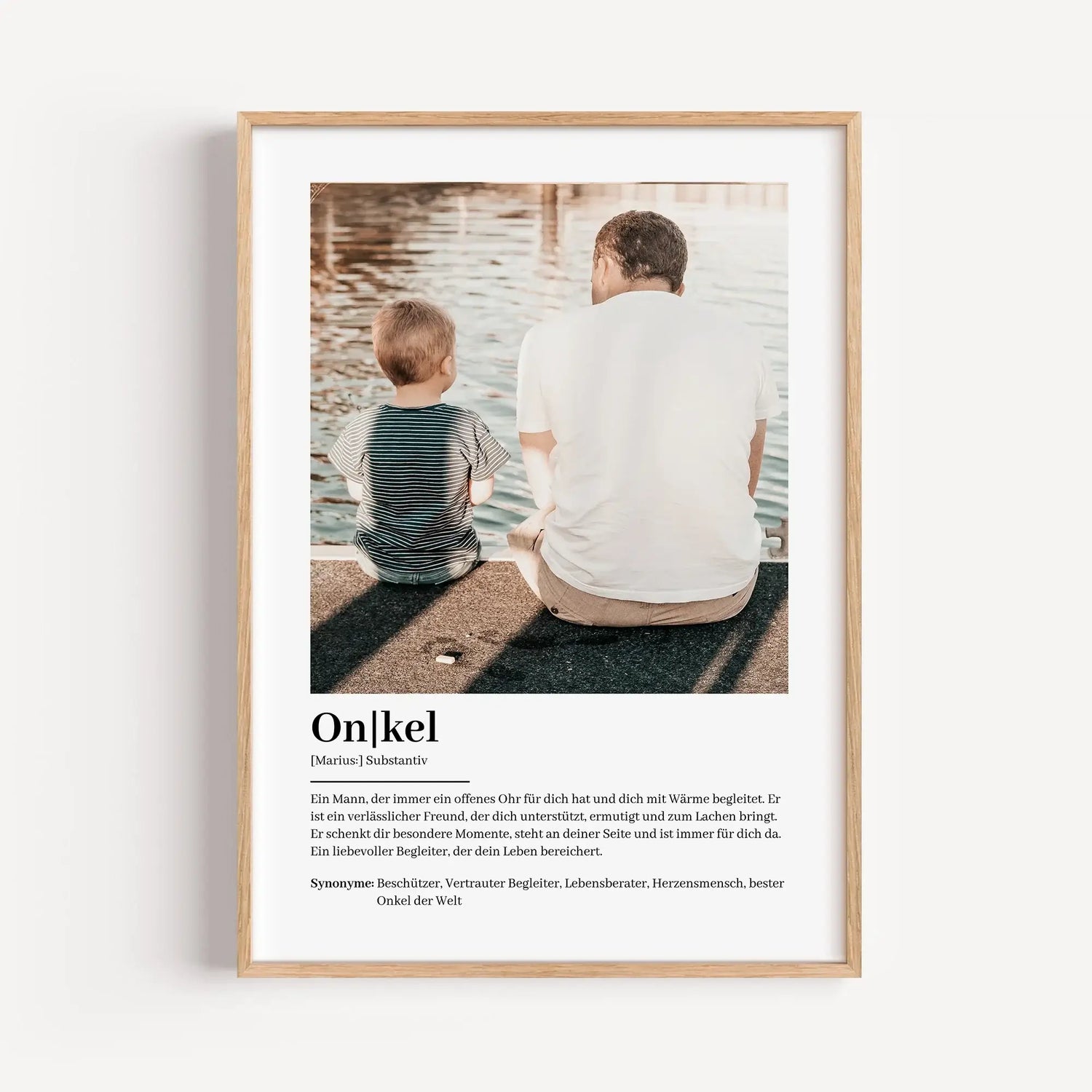 Onkel Definition Poster mit Foto-famprints-Personalisiertes Poster-Suchst du nach einem besonderen Geschenk für deinen Onkel? Unser Onkel Definition Poster mit Foto ist die perfekte Wahl! Dieses liebevoll gestaltete Poster zeigt auf einzigartige Weise, wi