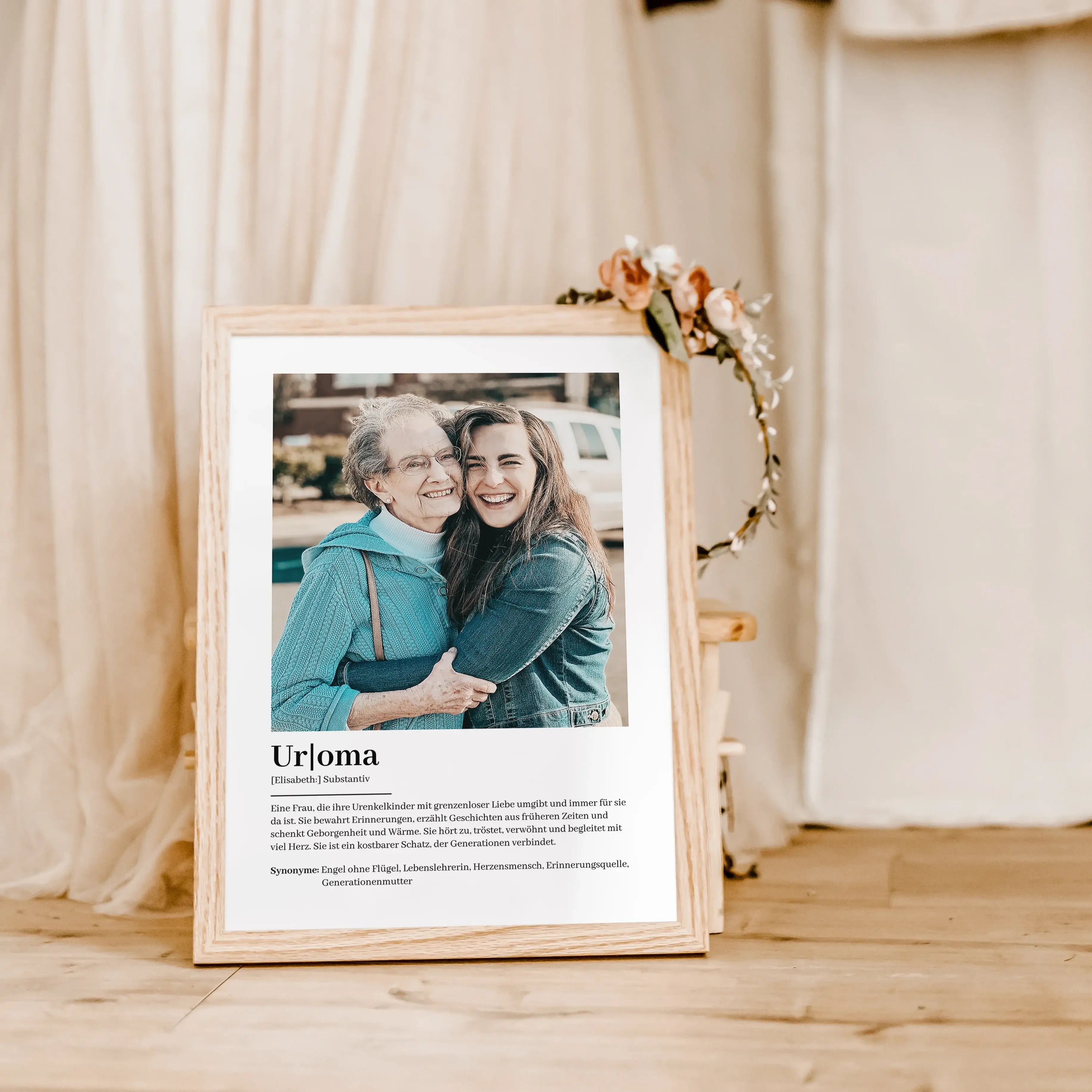 Uroma Definition Poster mit Foto-Personalisiertes Poster-famprints-Suchst du nach einem besonderen Geschenk für deine Uroma? Unser Uroma Definition Poster mit Foto ist die perfekte Wahl! Dieses liebevoll gestaltete Poster zeigt auf einzigartige Weise, was