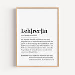 Lehrerin Definition Poster-Personalisiertes Poster-famprints-Suchst du nach einem besonderen Geschenk für deine Lehrerin? Unser Lehrerin Definition Poster ist die perfekte Wahl! Dieses liebevoll gestaltete Poster beschreibt auf einzigartige Weise, wie ein