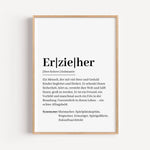 Erzieher Definition Poster-Personalisiertes Poster-famprints-Suchst du nach einem besonderen Geschenk für deinen Erzieher? Unser Erzieher Definition Poster ist genau das Richtige! Dieses liebevoll gestaltete Poster zeigt auf einzigartige Weise, was einen