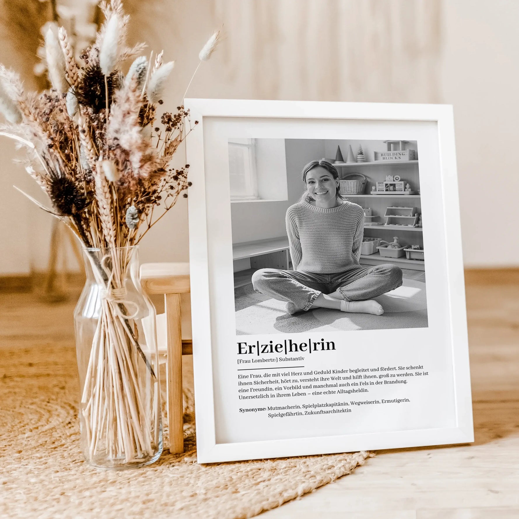 Erzieherin Definition Poster mit Foto-Personalisiertes Poster-famprints-Suchst du nach einem besonderen Geschenk für deine Erzieherin? Unser Erzieherin Definition Poster mit Foto ist die perfekte Wahl! Dieses liebevoll gestaltete Poster zeigt auf einzigar