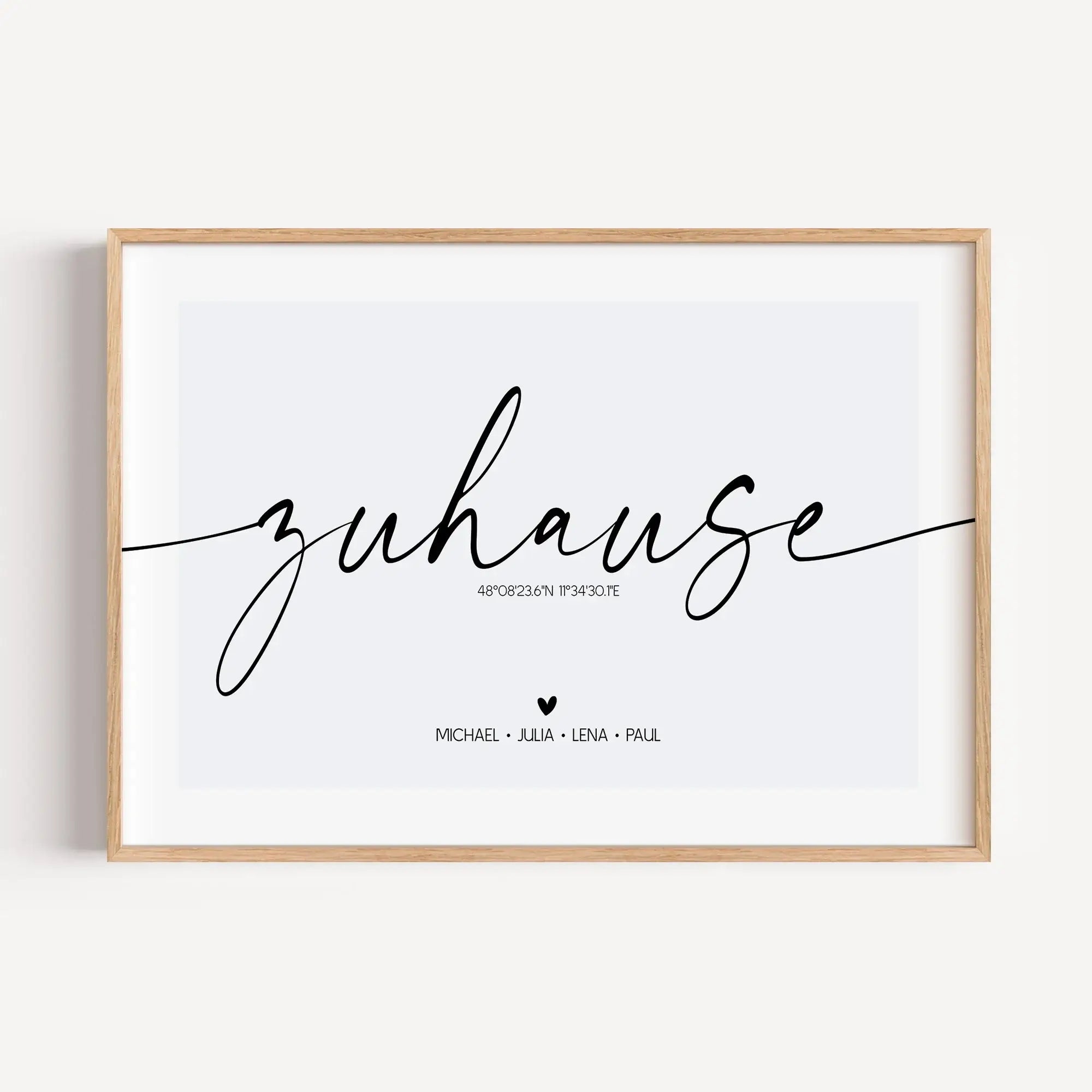 Poster Zuhause No1-Personalisiertes Poster-famprints-Das Poster Zuhause No1 von famprints macht aus deinem Zuhause einen Ort mit Bedeutung. Es zeigt nicht einfach vier Wände, sondern den Platz, an dem dein Leben passiert. Mit Namen, Datum oder Koordinaten