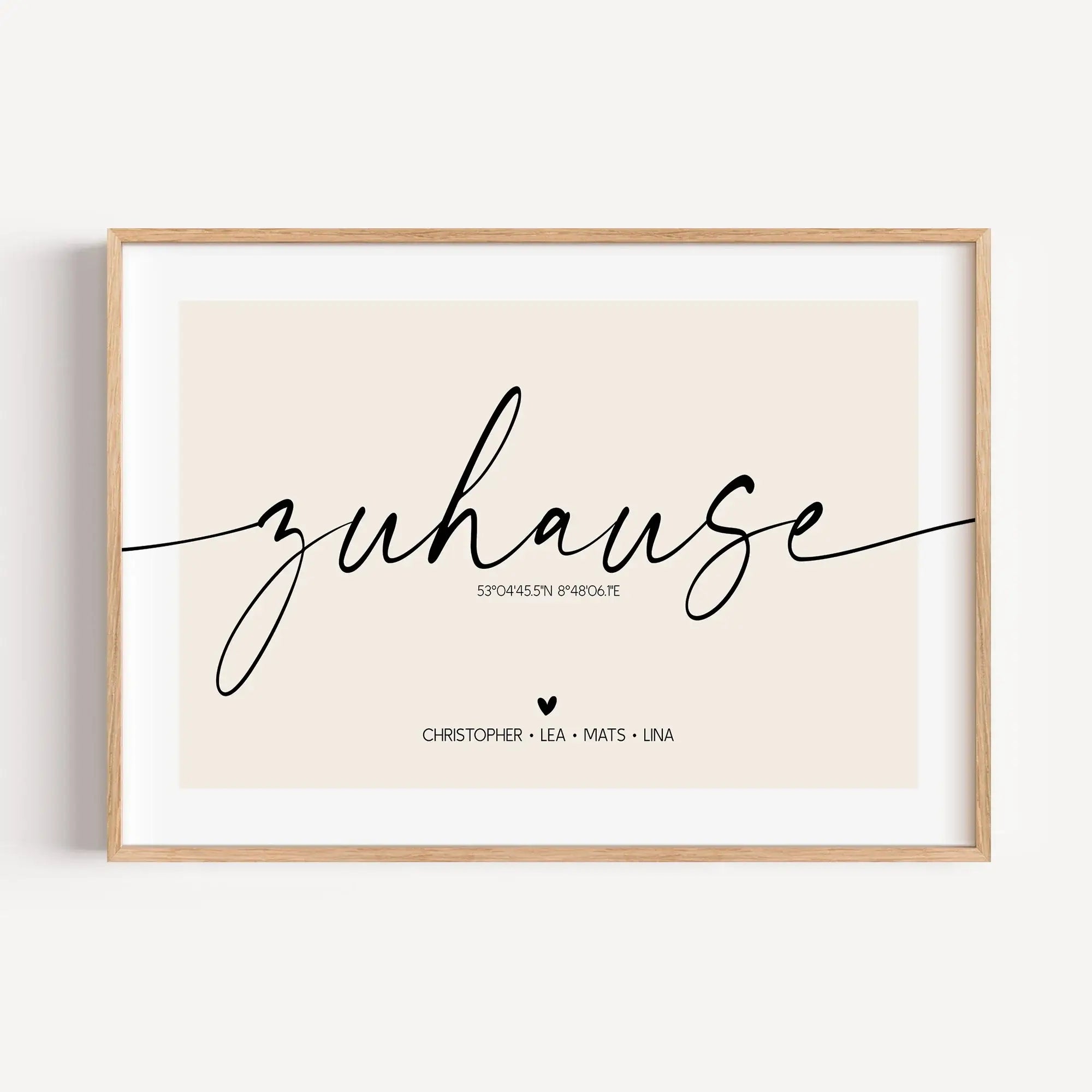 Poster Zuhause No1-famprints-Personalisiertes Poster-Entdecke unser Zuhause Poster, das deinem neuen Lebensabschnitt einen ganz individuellen Rahmen verleiht. Dieses liebevoll gestaltete Bild Zuhause ist mehr als nur ein dekoratives Element; es wird zum e