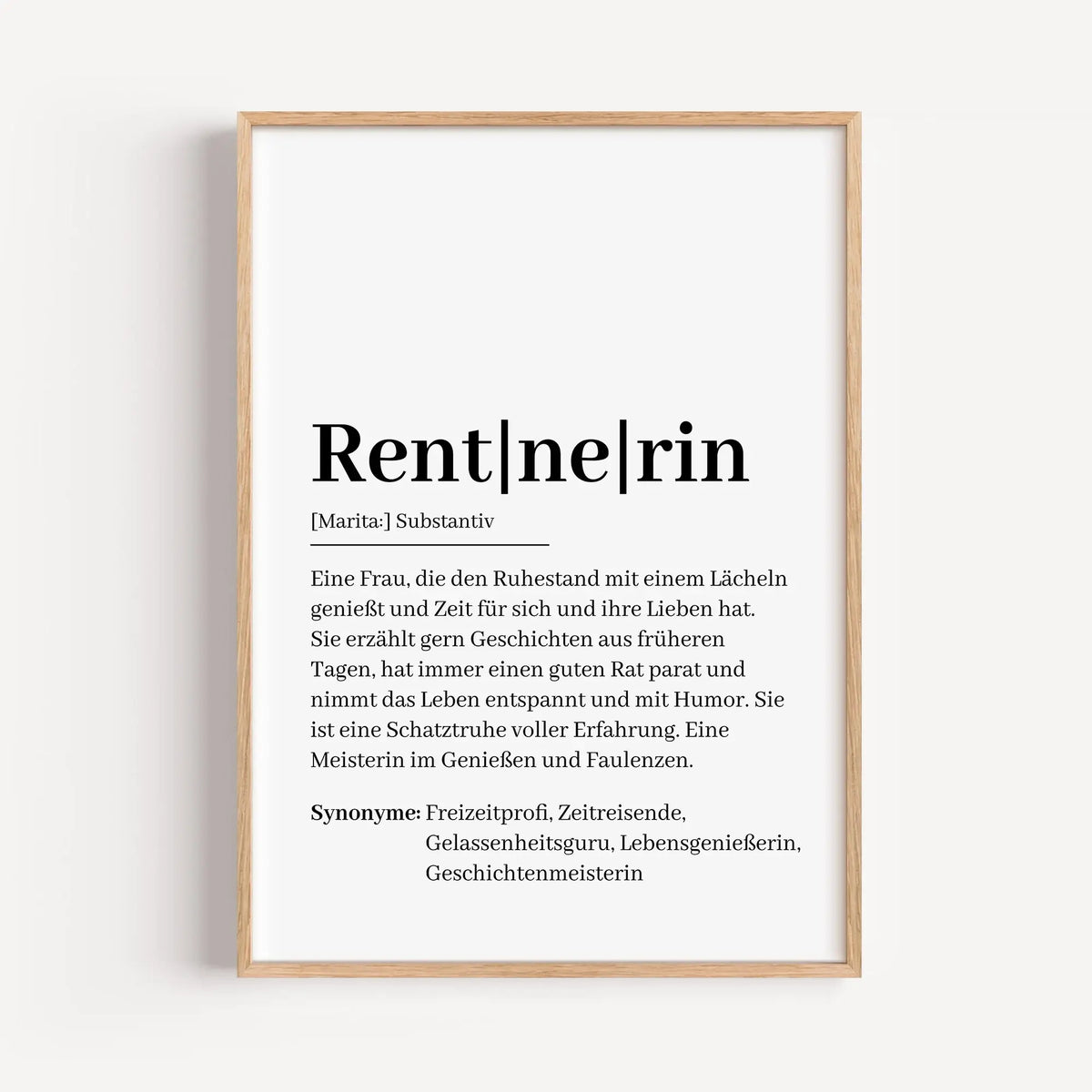 Rentnerin Definition Poster persönlich gestalten | famprints