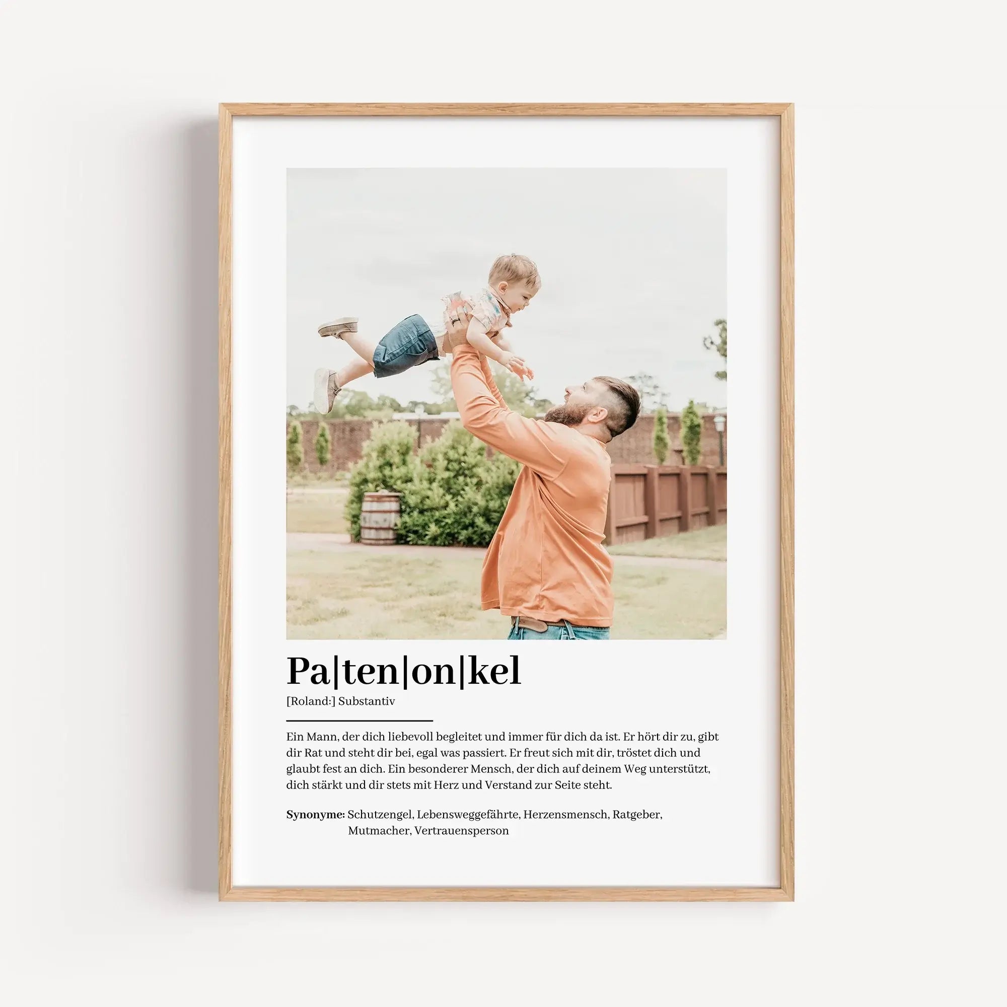 Patenonkel Definition Poster mit Foto-Personalisiertes Poster-famprints-Suchst du nach einem einzigartigen Geschenk für deinen Patenonkel? Unser Patenonkel Definition Poster mit Foto ist die perfekte Wahl! Dieses liebevoll gestaltete Poster zeigt auf beso