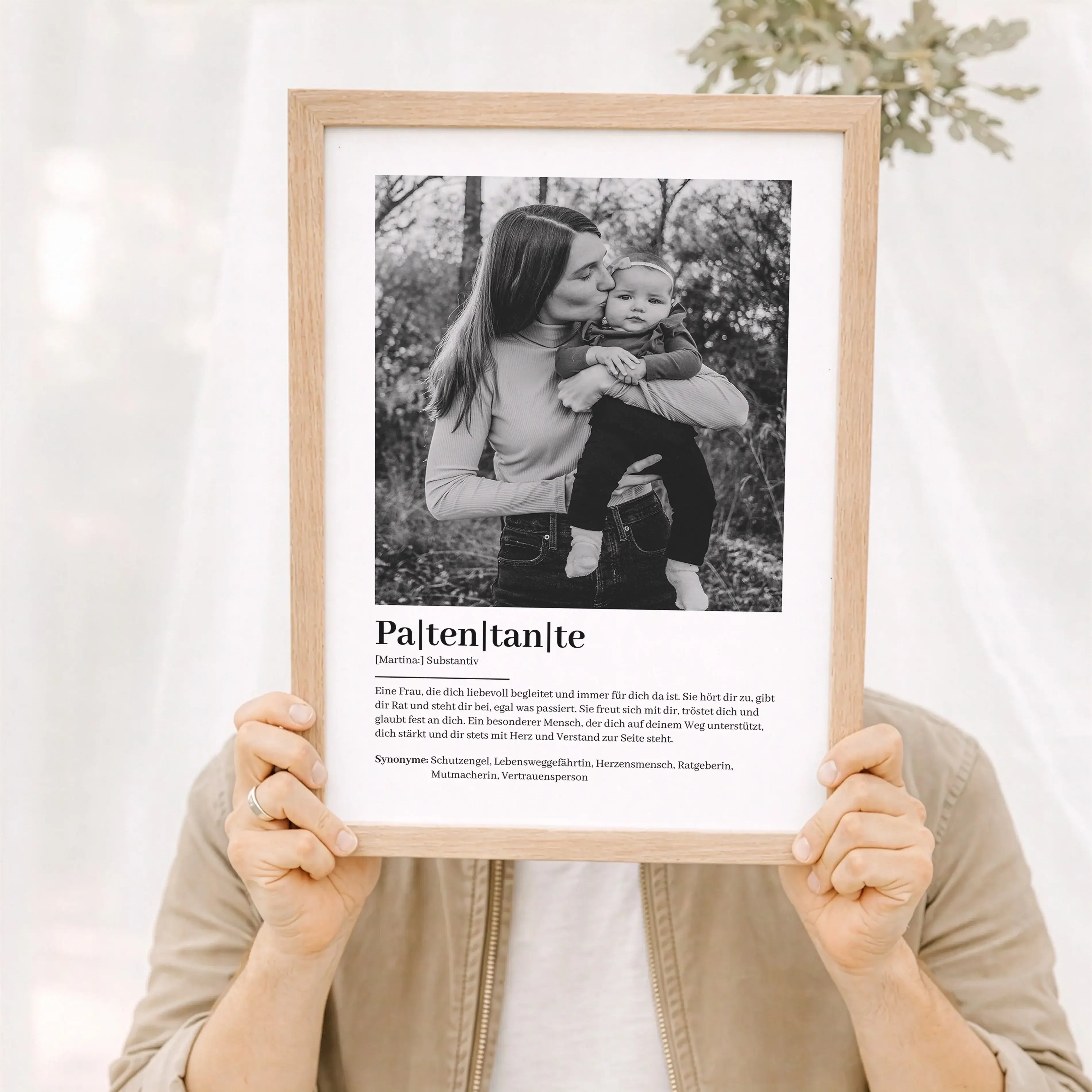Patentante Definition Poster mit Foto-Personalisiertes Poster-famprints-Das Patentante Definition Poster mit Foto ist ein persönliches Geschenk für einen Menschen, der im Leben eine besondere Rolle spielt. Mit einer liebevoll formulierten Definition, eine