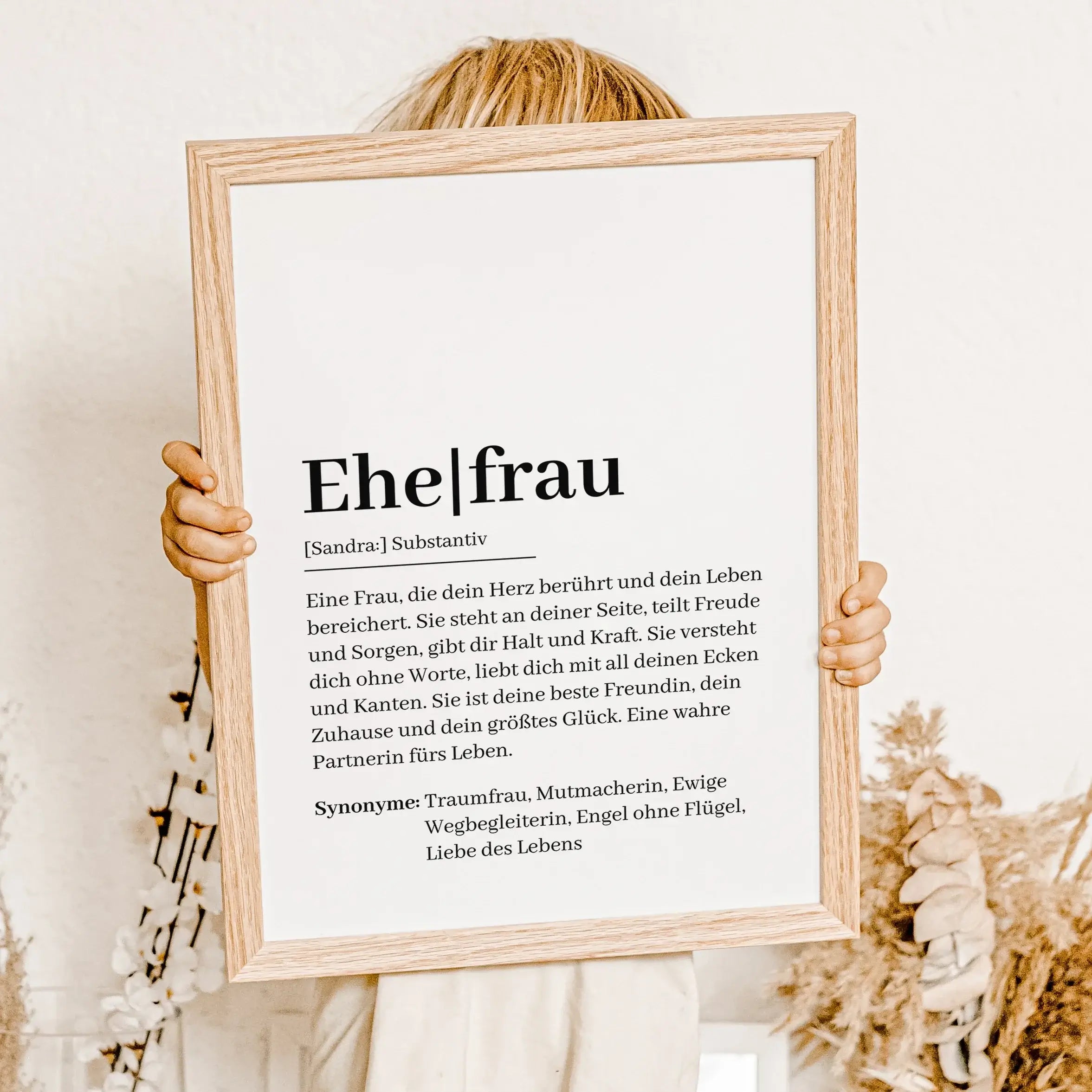 Ehefrau Definition Poster-Personalisiertes Poster-famprints-Suchst du ein einzigartiges Geschenk für deine Ehefrau? Unser Ehefrau Definition Poster ist die perfekte Wahl! Dieses liebevoll gestaltete Poster zeigt auf besondere Weise, wie wunderbar deine Eh