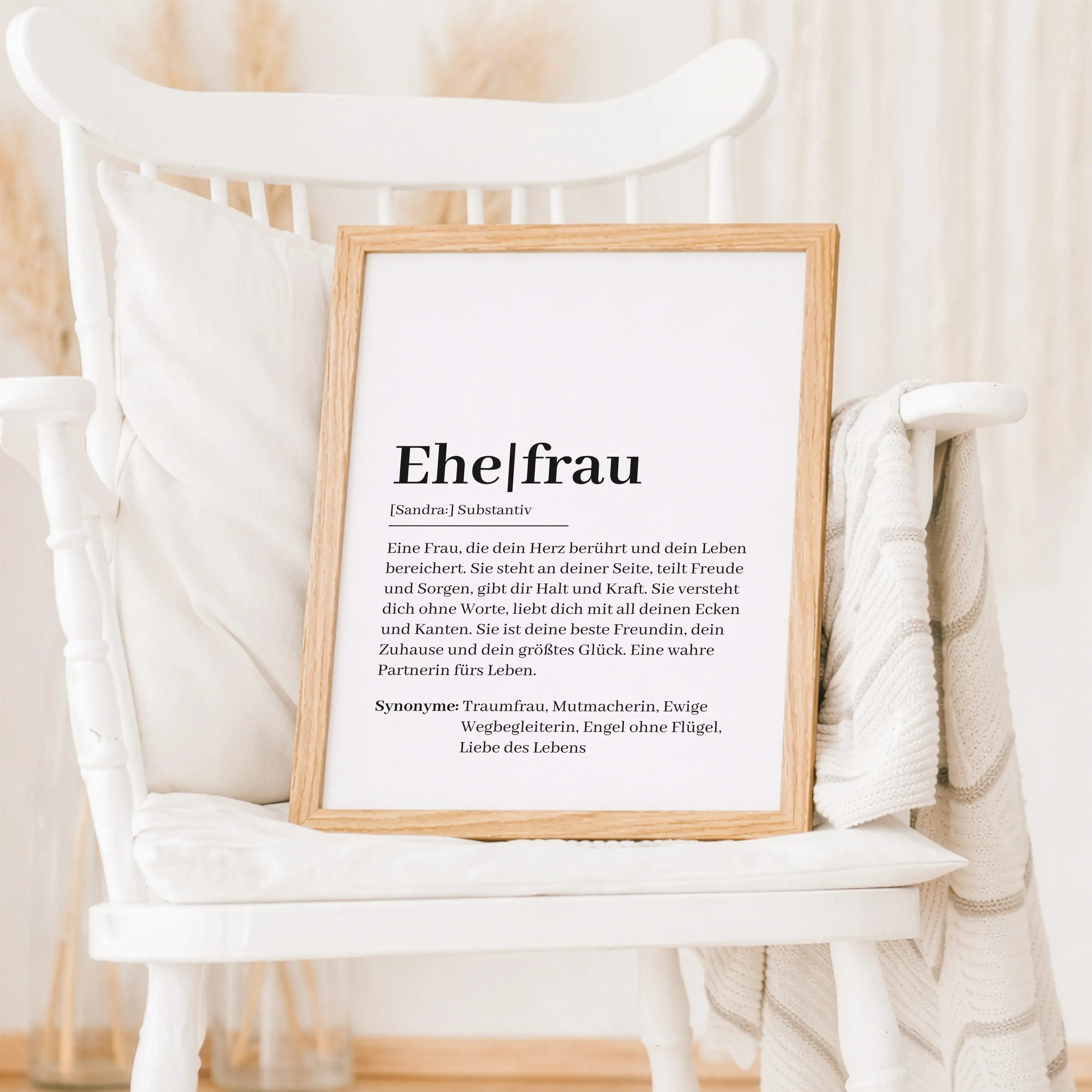 Personalisiertes Poster - Ehefrau Definition Poster - personalisiert