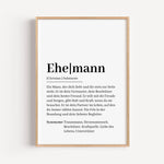 Ehemann Definition Poster-Personalisiertes Poster-famprints-Das Ehemann Definition Poster ist das perfekte personalisierte Geschenk, um deinem Ehemann auf liebevolle Weise zu zeigen, wie besonders er für dich ist. Dieses liebevoll gestaltete Poster beschr