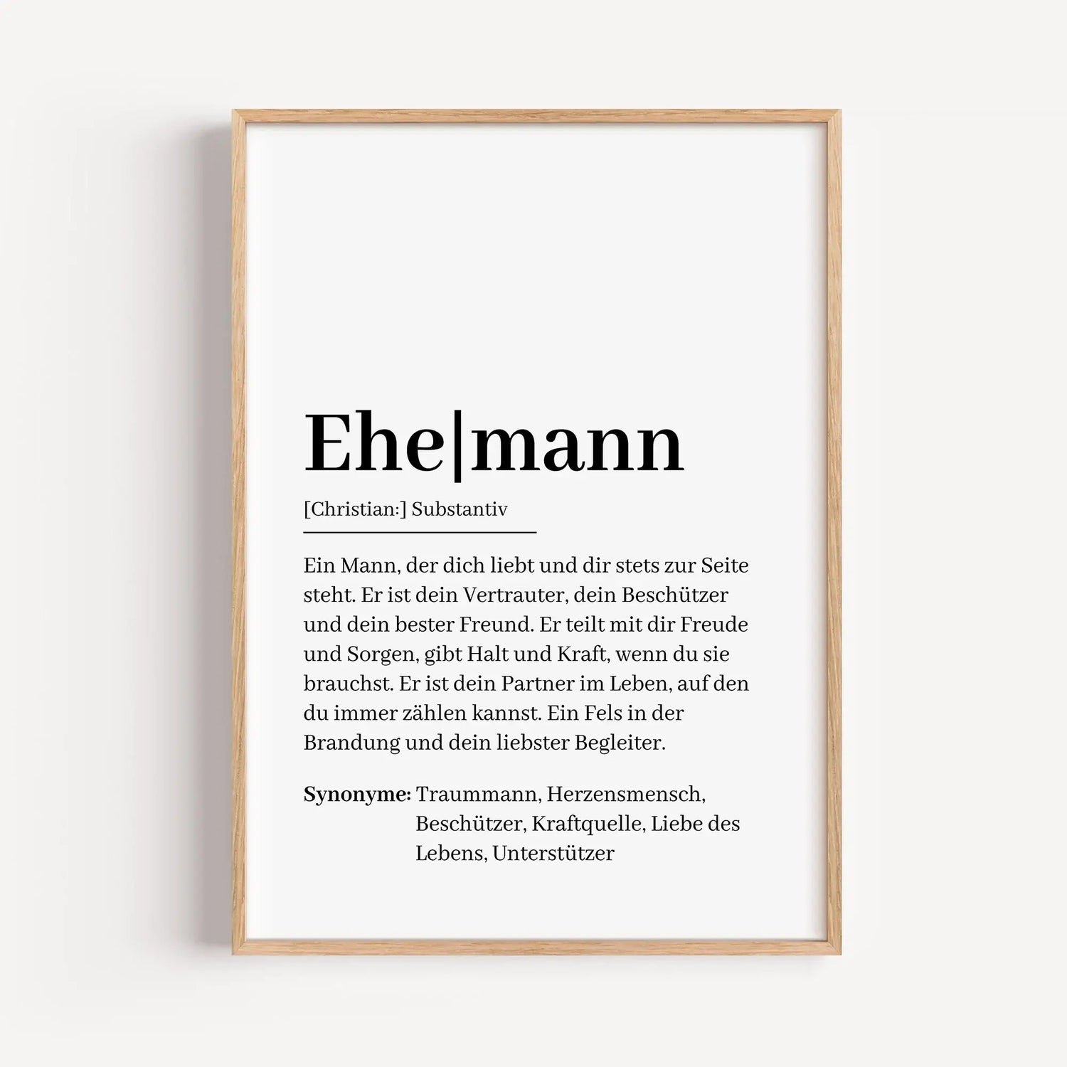Ehemann Definition Poster-Personalisiertes Poster-famprints-Das Ehemann Definition Poster ist das perfekte personalisierte Geschenk, um deinem Ehemann auf liebevolle Weise zu zeigen, wie besonders er für dich ist. Dieses liebevoll gestaltete Poster beschr