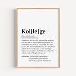 Kollege Definition Poster-Personalisiertes Poster-famprints-Suchst du nach einem besonderen Geschenk für deinen Kollegen? Unser Kollege Definition Poster ist die perfekte Wahl! Dieses liebevoll gestaltete Poster zeigt auf originelle und herzliche Weise, w
